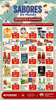 Semar Supermercado ofertas Sabores do Mundo - Pré-Visualização do folheto da loja Semar Supermercado, válido de 19/09/2026
