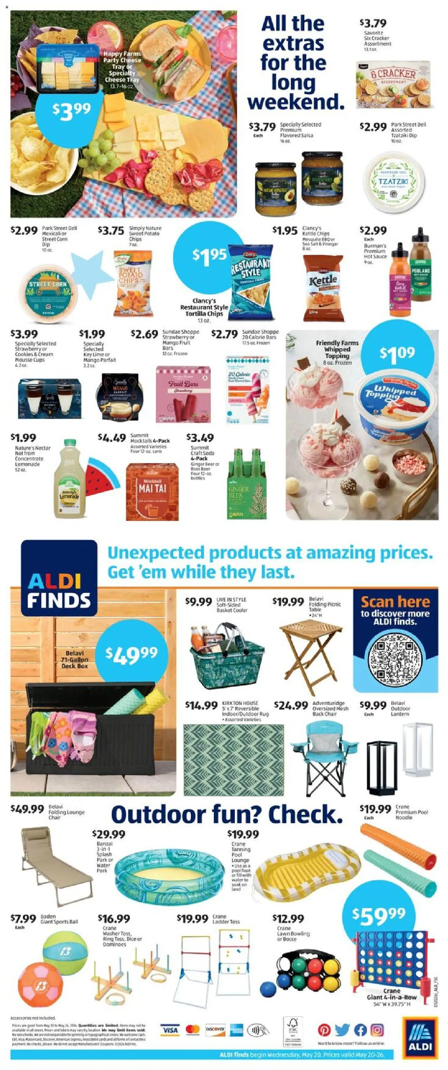 Aldi Weekly Ad - valid from 20.05.2026 | Page: 2 | Products: Corn, Chips, Mango, Kettle