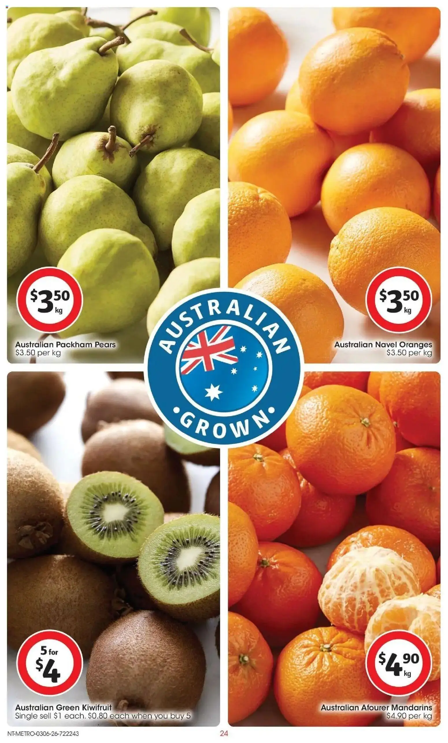 Coles catalogue - valid from 02.06.2026 | Page: 24 | Products: Oranges, Kiwifruit, Mandarins