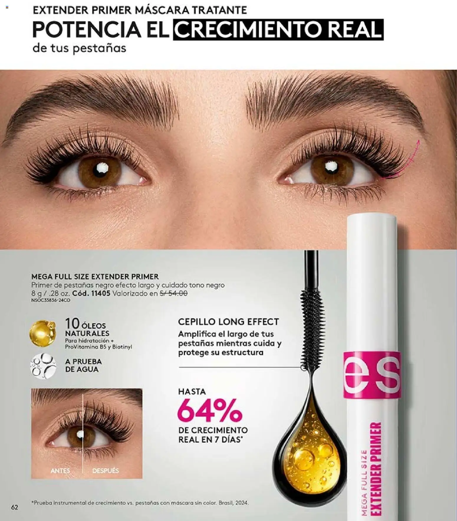 Catálogo Ésika válido desde 02/08/2026 | Página: 62 | Productos: Máscara, Agua