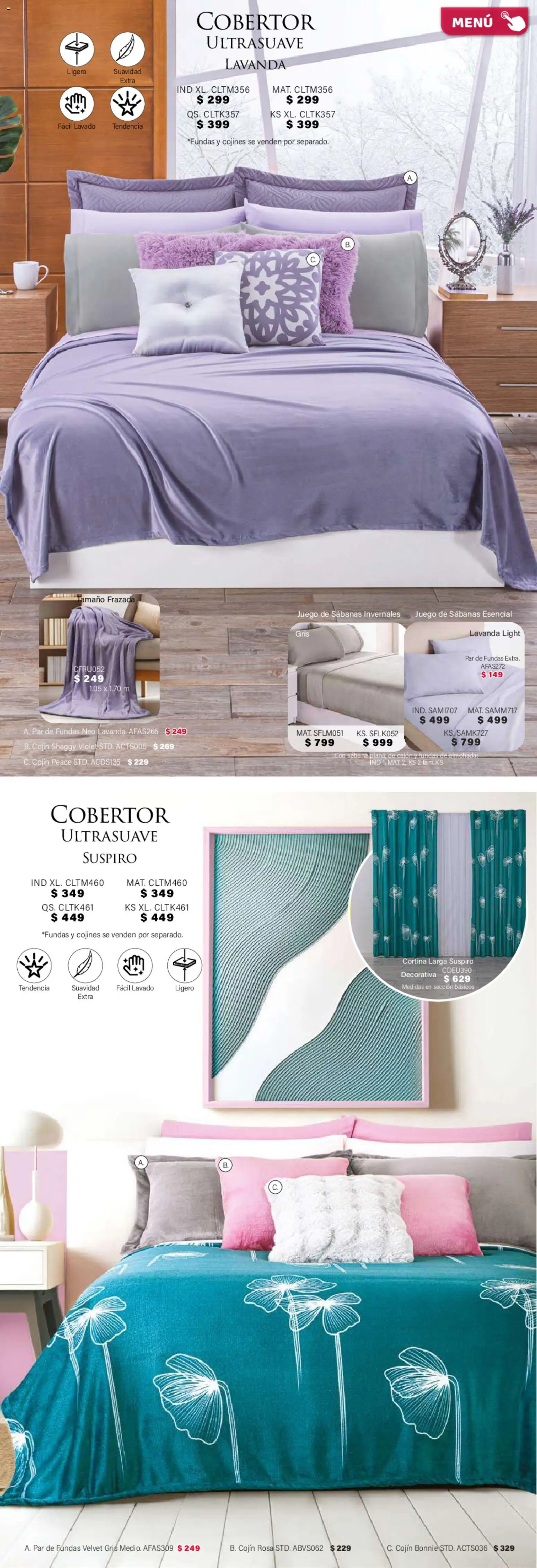 Nuevas ofertas de Colchas Concord válidas en toda la República Mexicana desde el 01/02/2026. ¡Encuentra las mejores ofertas en Colchas Concord catálogo! | Página: 157 | Productos: Cobertor, Juego, Sabanas
