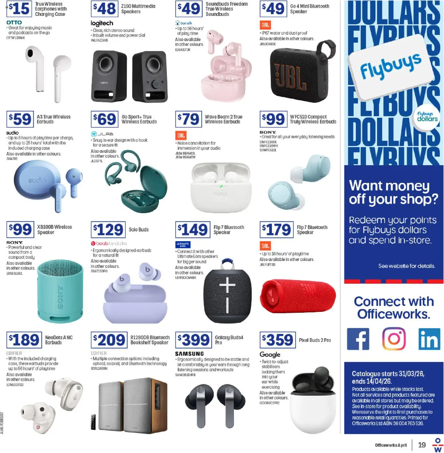 Officeworks weekly catalogue from 31/03/2026