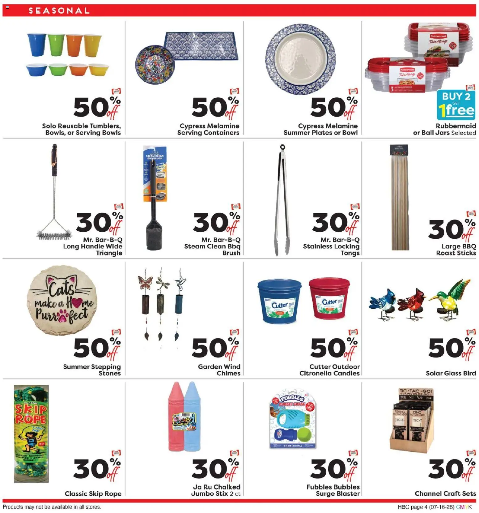 Weis Extended Savings - valid from 07/16/2026 | Page: 4 | Products: Brush, Cutter