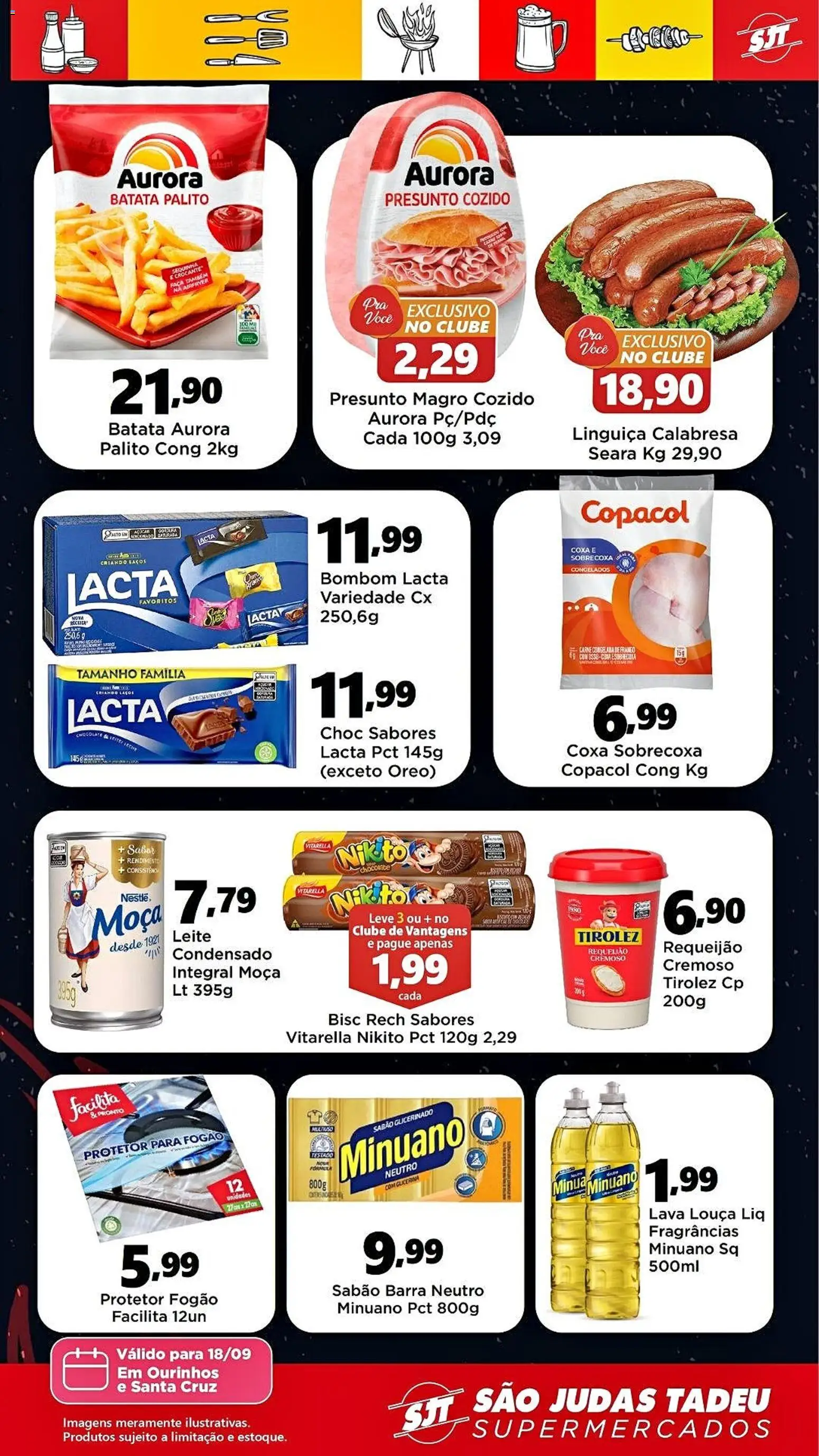 São Judas Tadeu Folheto - válido de 18/09/2026 | Página: 2 | Produtos: Louça, Linguiça, Leite, Batata