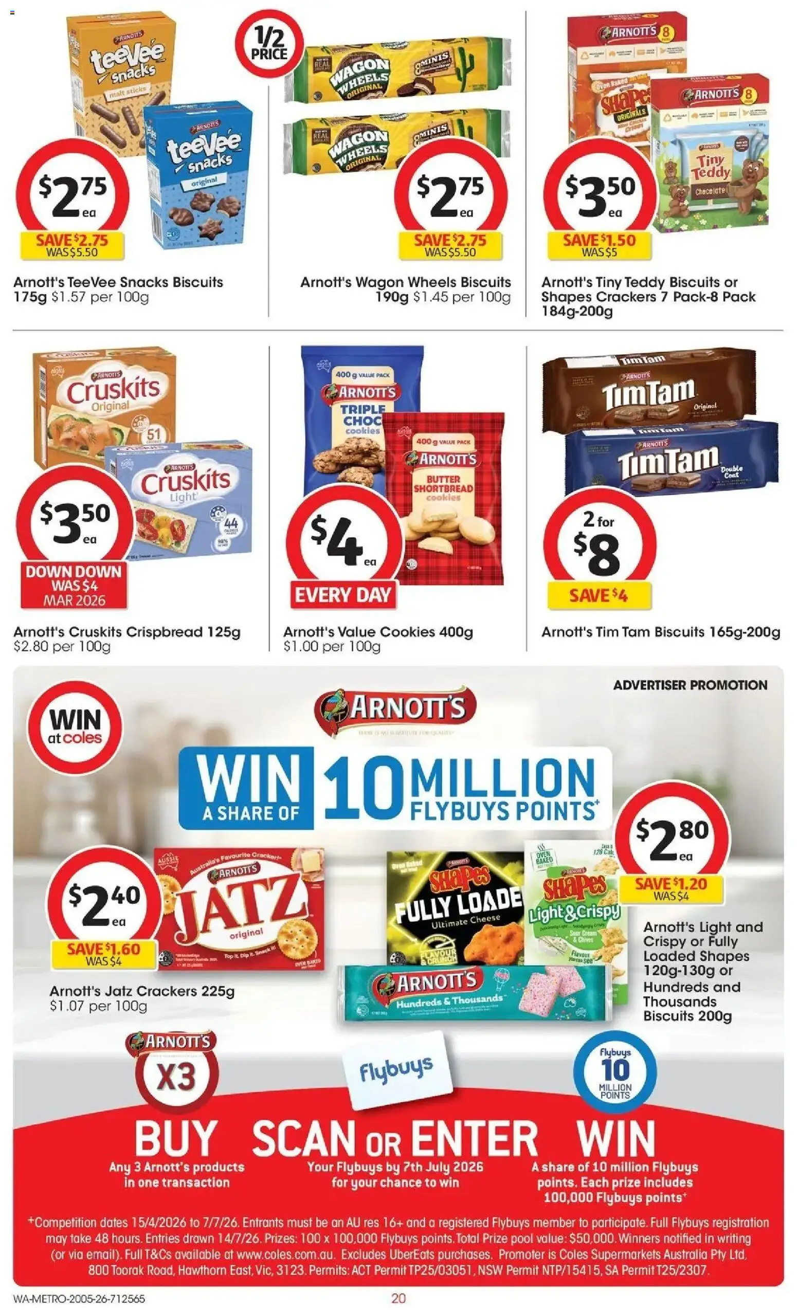 Coles catalogue - valid from 19.05.2026 | Page: 20 | Products: Butter, Sour cream, Biscuits, Oven