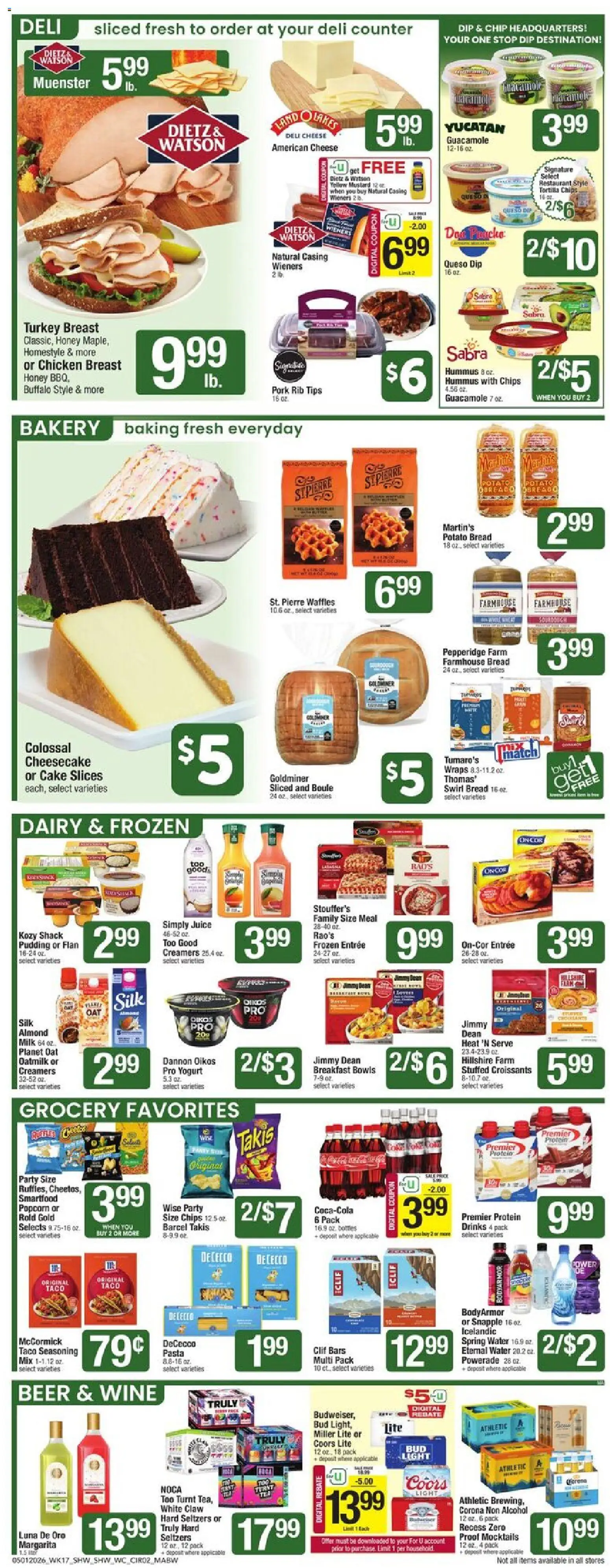 Shaw's Weekly Ad - MA - valid from 01.05.2026 | Page: 2 | Products: Wc, Beer, Chips, Water
