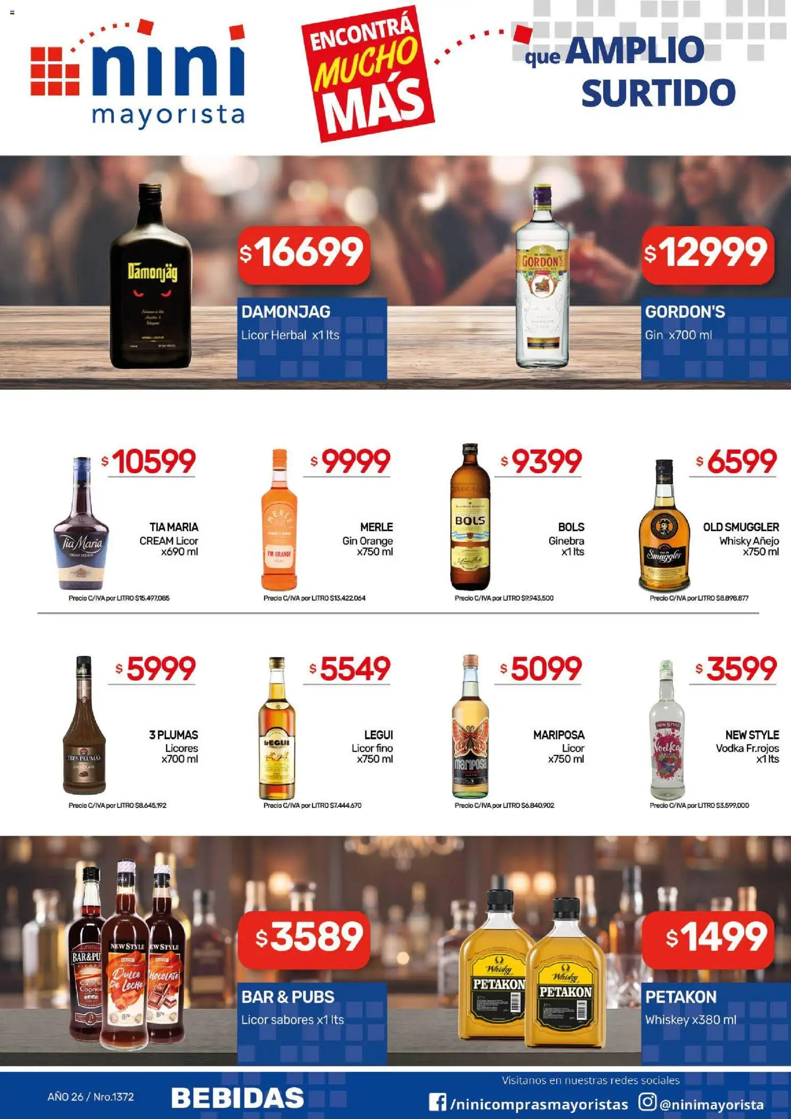 NINI Mayorista ofertas │ válido desde el 10/08/2026 | Página: 22 | Productos: Whisky, Bebidas, Dulce, Ginebra