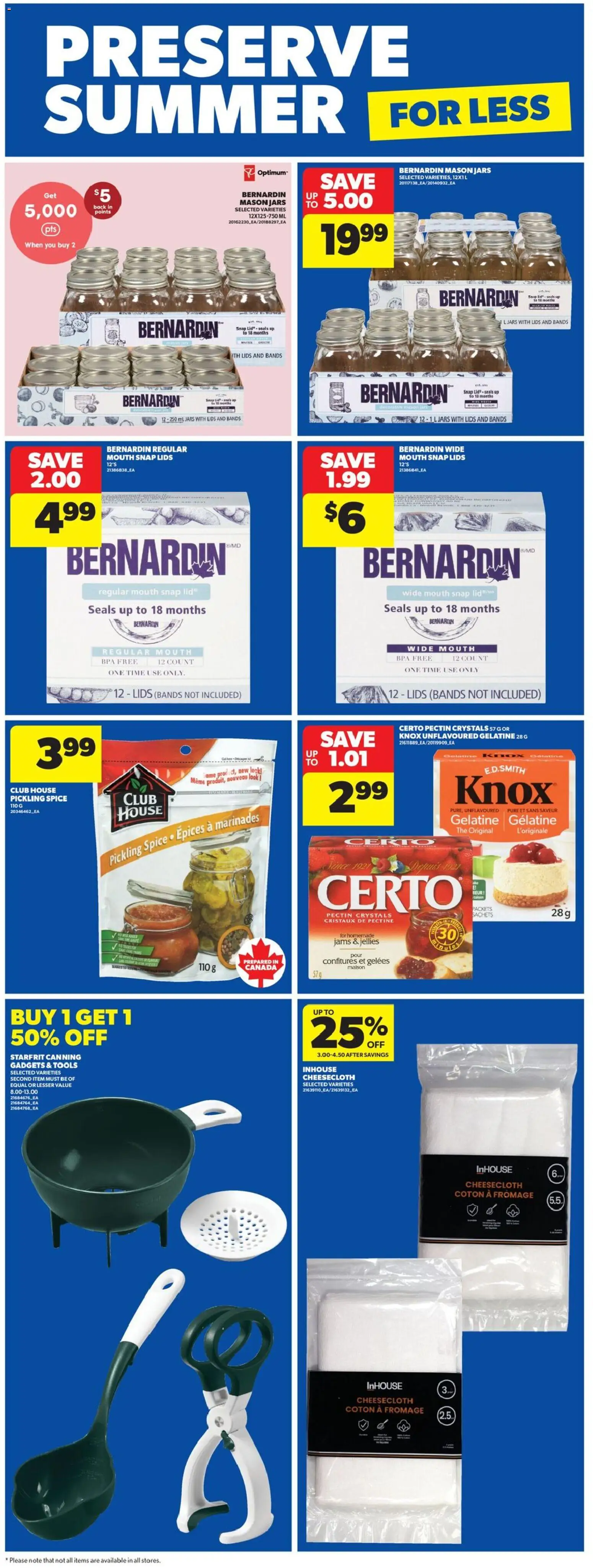 Real Canadian Superstore flyer valid from Aug 27, 2026 | Page: 18 | Products: Tools, Jams, Sachets, Lids