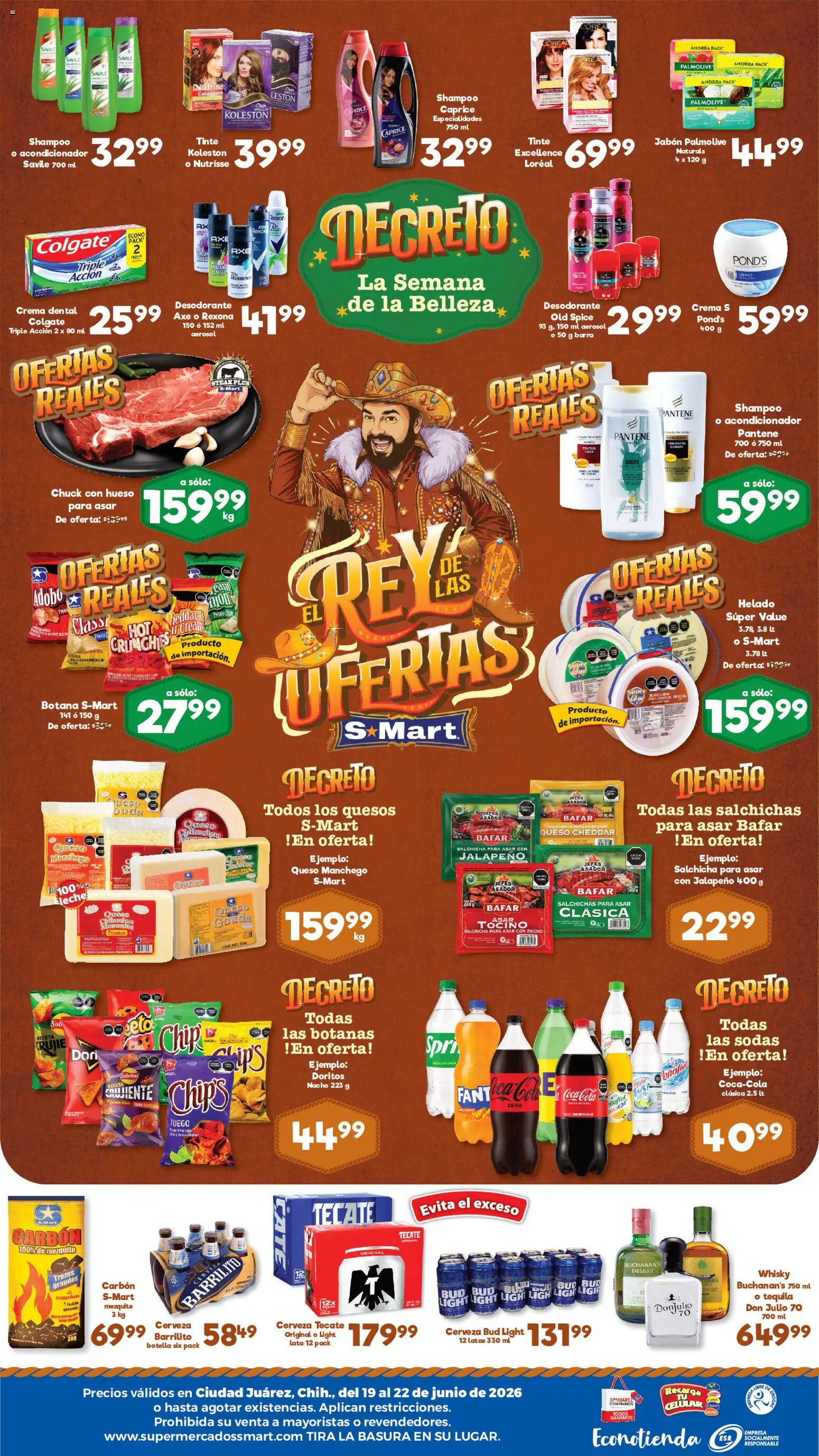 Nuevas ofertas de S-Mart válidas en toda la República Mexicana desde el 19.06.2026. ¡Encuentra las mejores ofertas en S-Mart folleto Juárez! | Página: 2