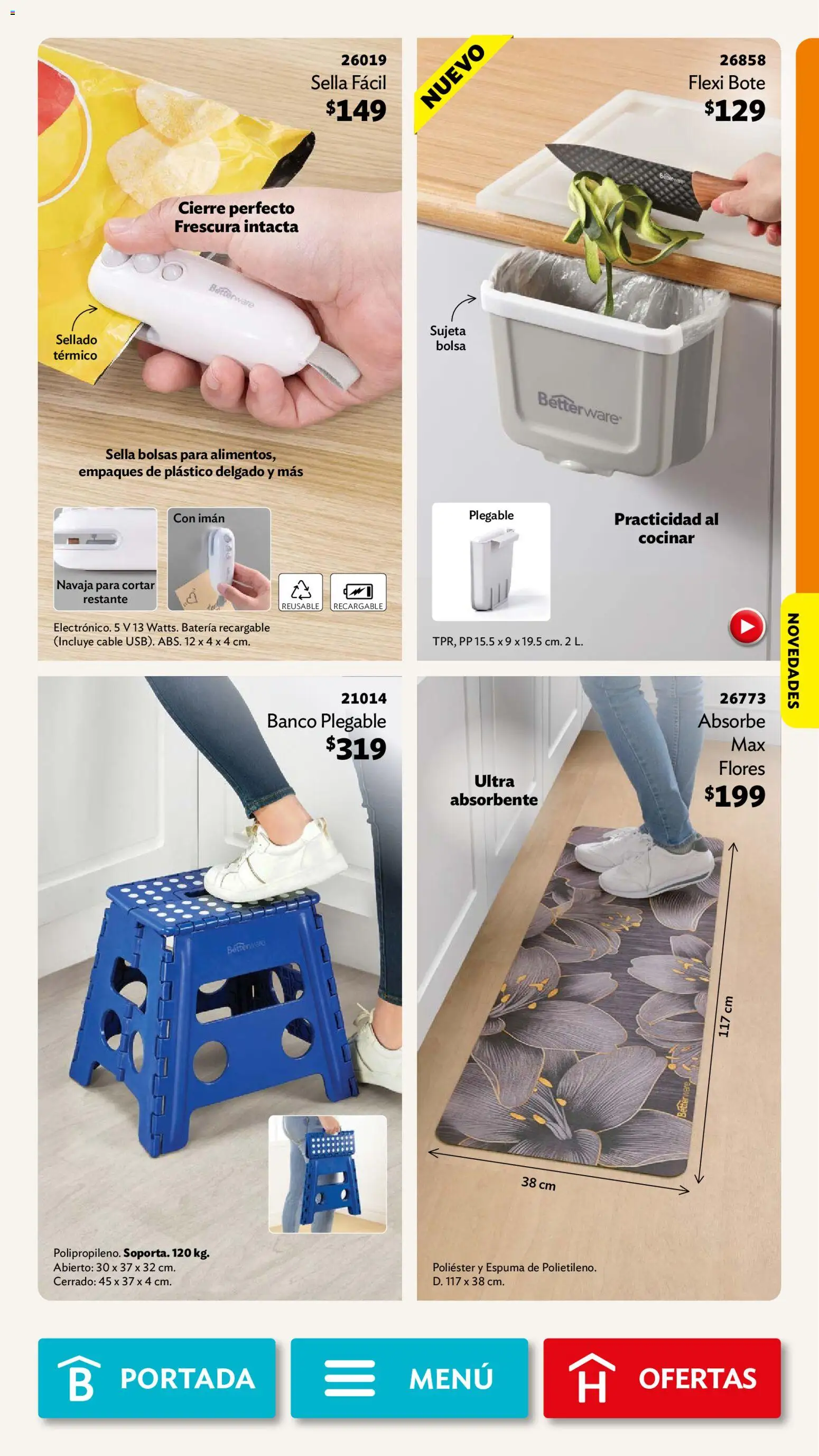 Nuevas ofertas de Betterware válidas en toda la República Mexicana desde el 31/08/2026. ¡Encuentra las mejores ofertas en Betterware campaña 9 2026! | Página: 27 | Productos: Navaja, Espuma, Cable, Batería