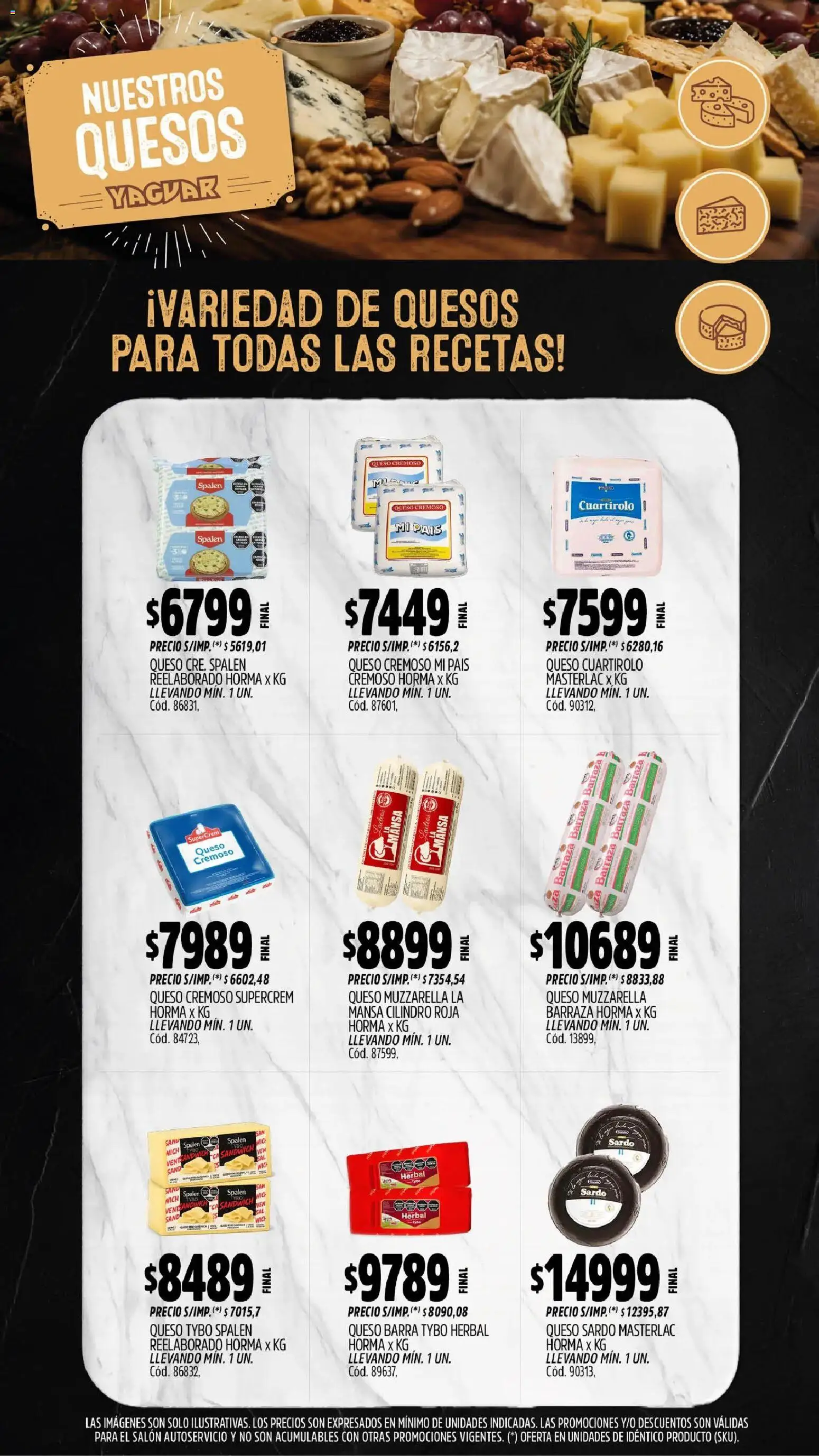 Yaguar catálogo │ válido desde el 31/08/2026 | Página: 8 | Productos: Muzzarella, Queso