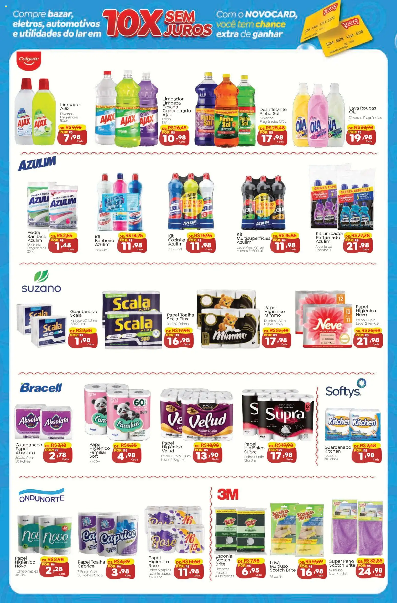 Novo Atacarejo Folheto - válido de 18/09/2026 | Página: 3 | Produtos: Pedra sanitária, Papel higiênico, Desinfetante, Guardanapo