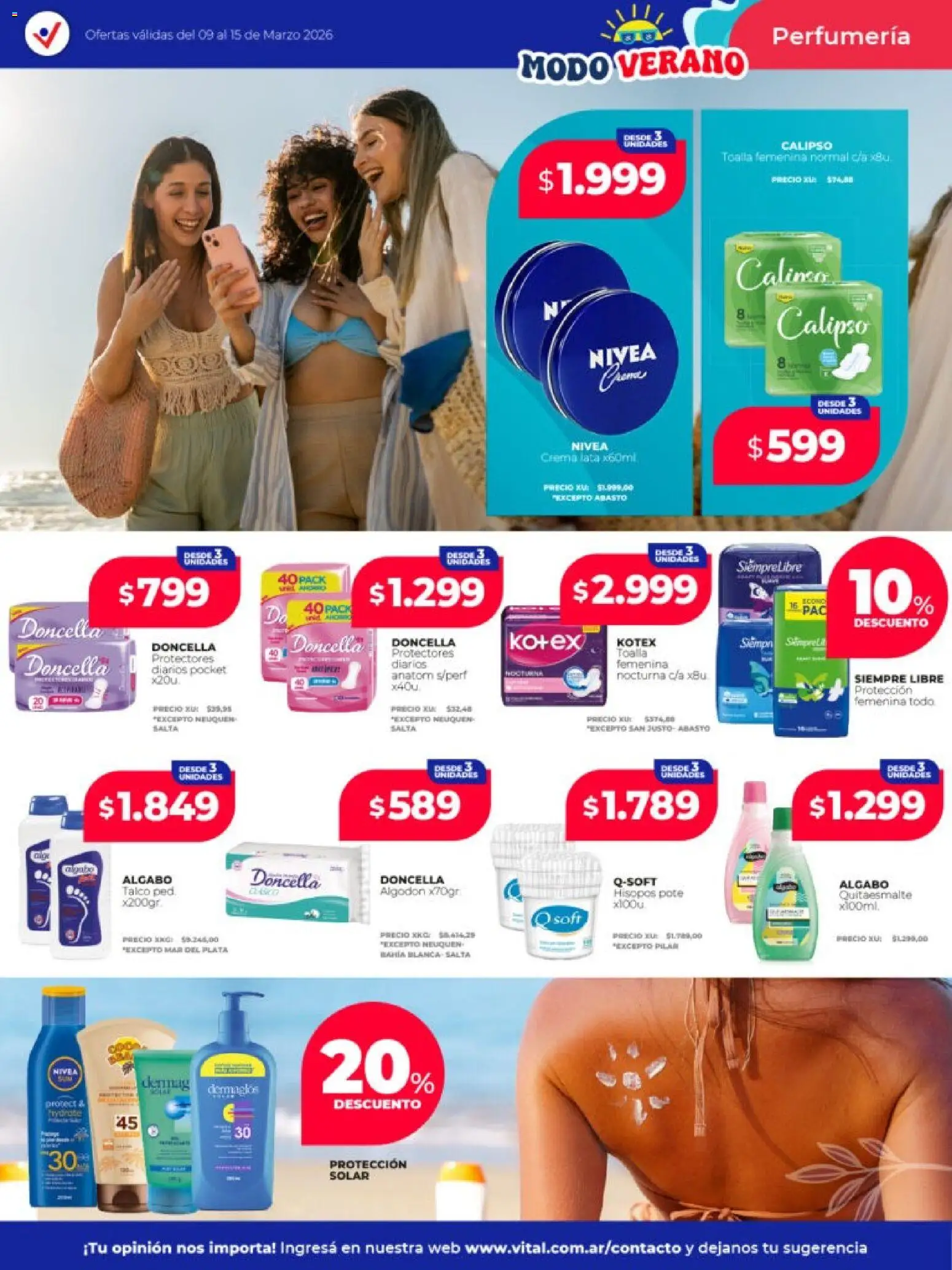 Vital ofertas │ válido desde el 09.03.2026 | Página: 4 | Productos: Toalla, Algodón, Crema