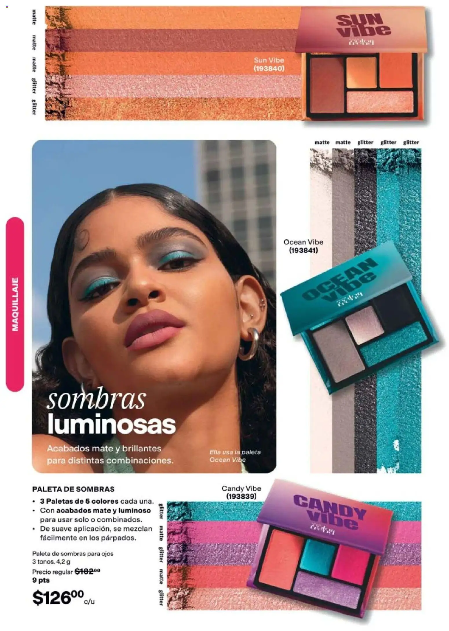 Nuevas ofertas de AVON válidas en toda la República Mexicana desde el 20/08/2026. ¡Encuentra las mejores ofertas en AVON campaña 12 2026! | Página: 50 | Productos: Paleta, Glitter, Mate, Maquillaje