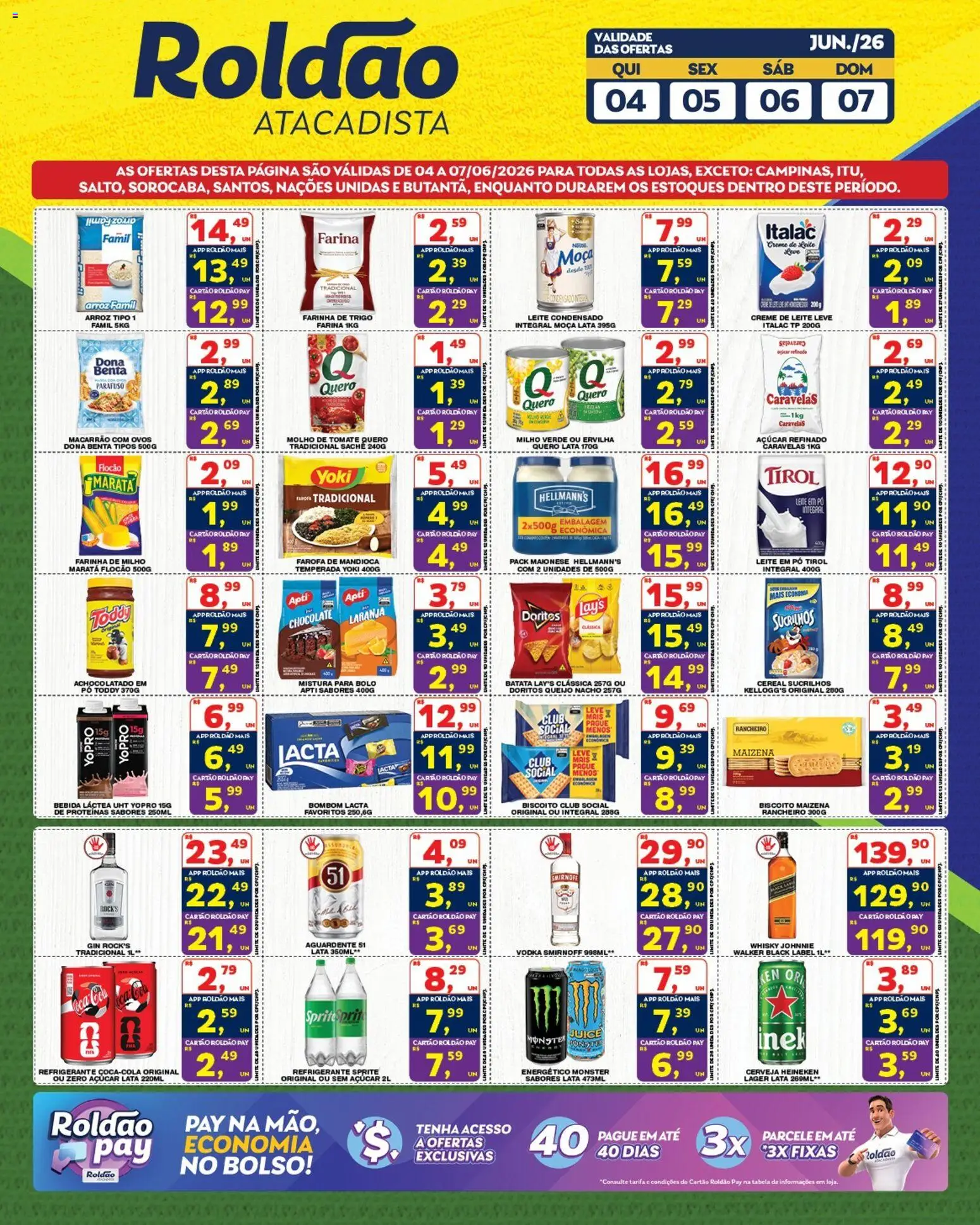 Roldão Folheto - válido de 04.06.2026 | Página: 3 | Produtos: Ervilha, Açúcar, Maionese, Leite em pó