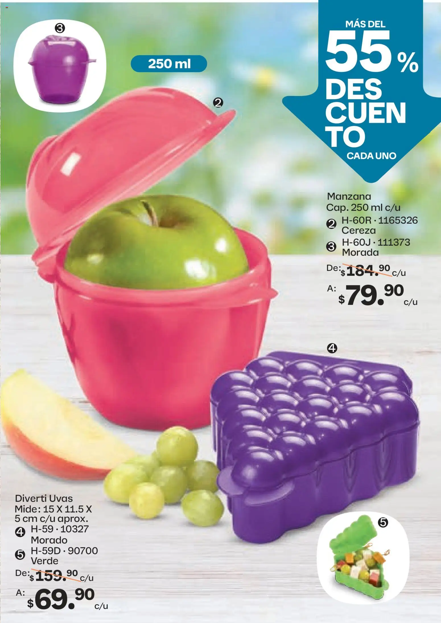 Nuevas ofertas de Tupperware válidas en toda la República Mexicana desde el 23.03.2026. ¡Encuentra las mejores ofertas en Tupperware catálogo! | Página: 25 | Productos: Manzana
