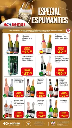 Semar Supermercado ofertas Espumantes - Pré-Visualização do folheto da loja Semar Supermercado, válido de 28.04.2026