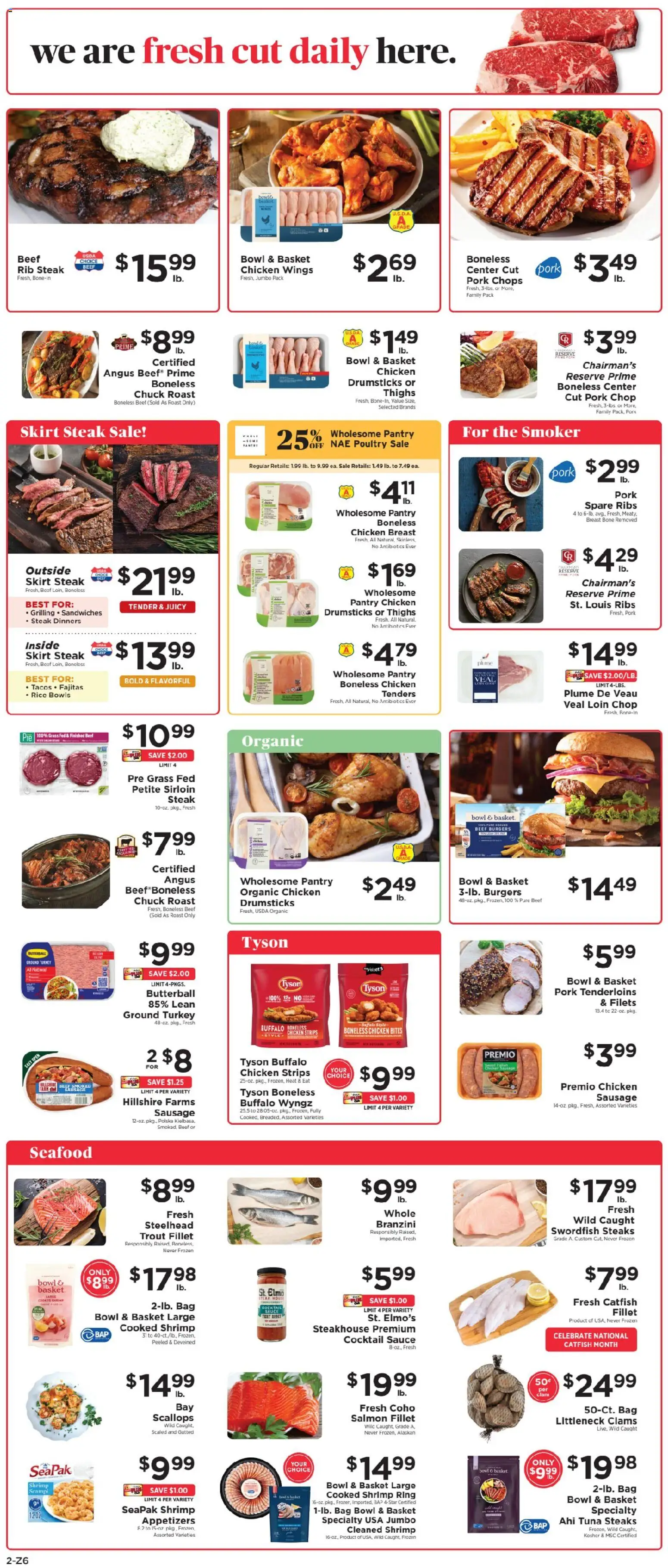 ShopRite Weekly Ad - valid from 08/16/2026 | Page: 3 | Products: Ring, Turkey, Chicken wings, Seafood