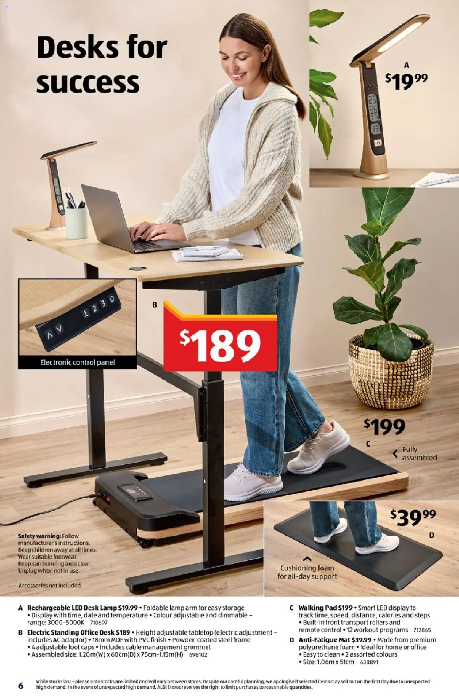 Aldi catalogue - valid from 20.05.2026 | Page: 6 | Products: Desk, Lamp, Desk lamp, Date