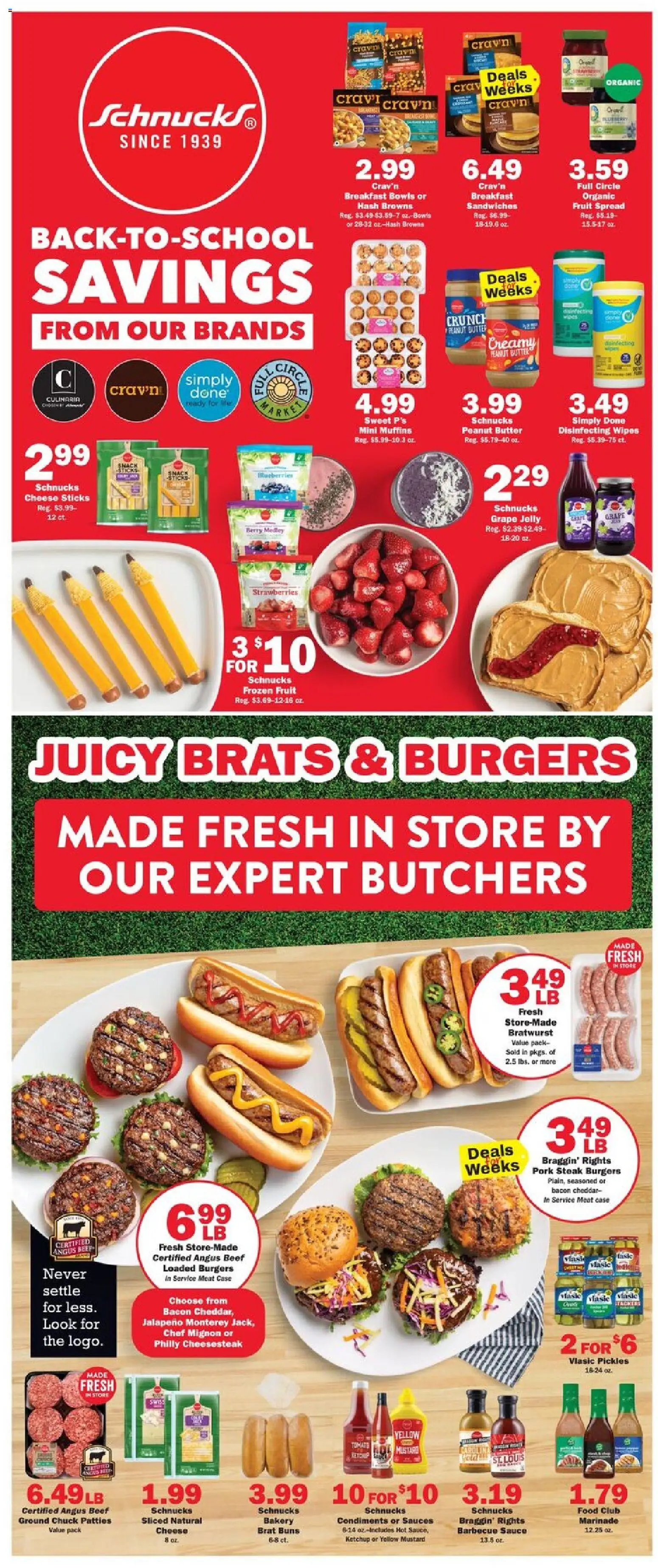 Schnucks Weekly Ad - valid from 07/22/2026 | Page: 2 | Products: Strawberries, Ketchup, Sauce, Case