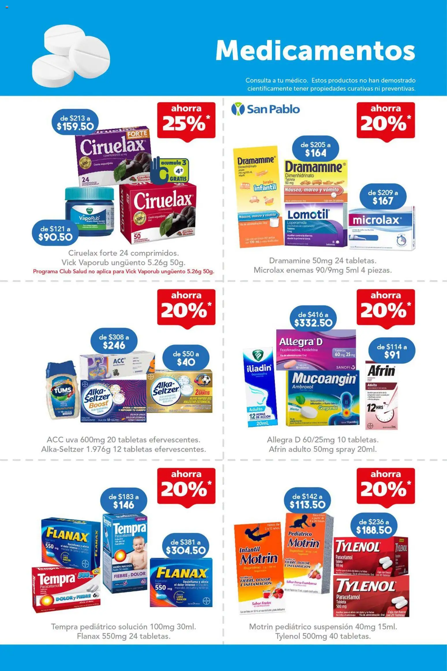 Nuevas ofertas de Farmacia San Pablo válidas en toda la República Mexicana desde el 23/08/2026. ¡Encuentra las mejores ofertas en Farmacia San Pablo catálogo! | Página: 3