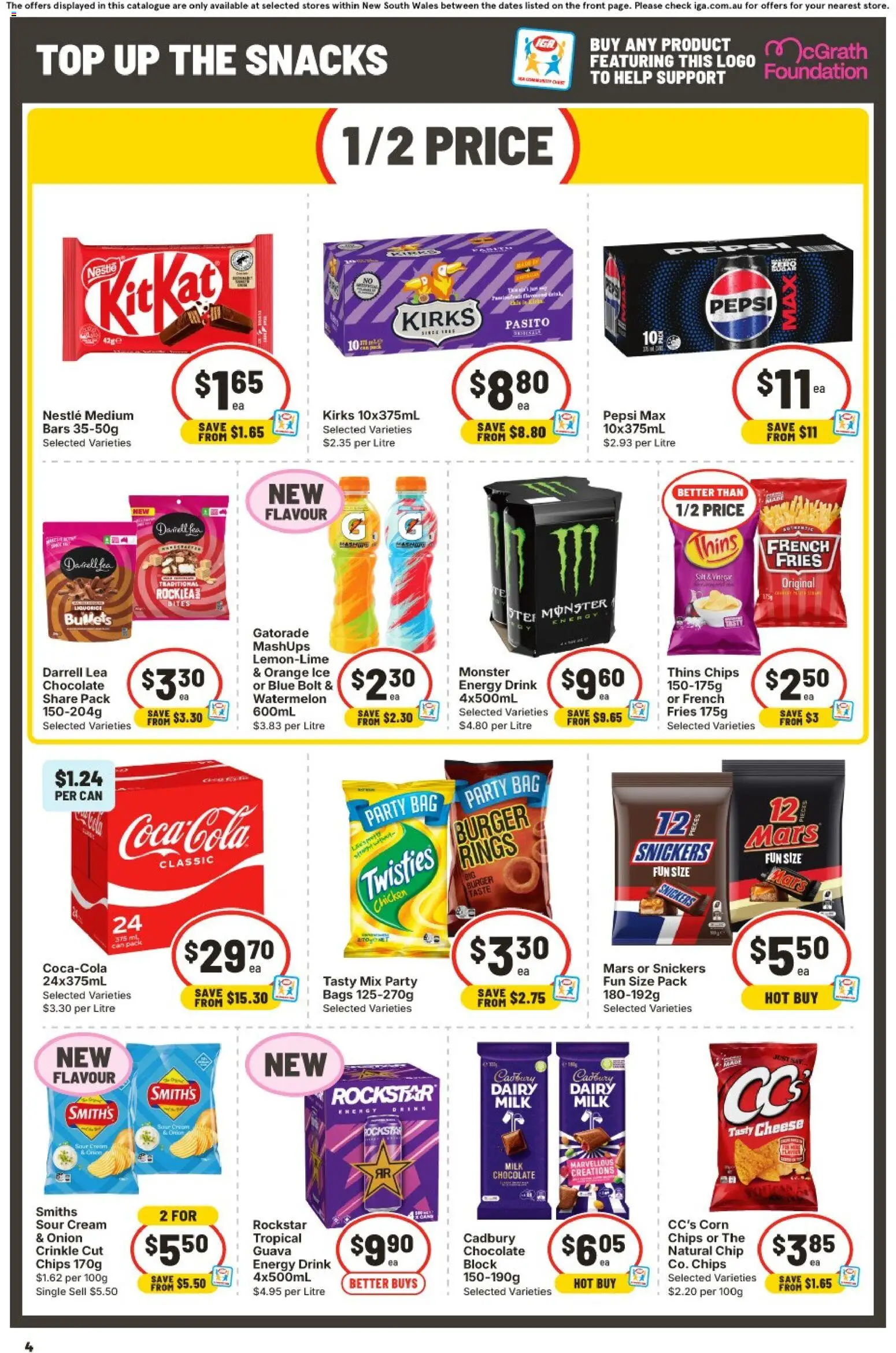 IGA catalogue - valid from 16/09/2026 | Page: 5 | Products: Snacks, Dairy, Salt, Snickers