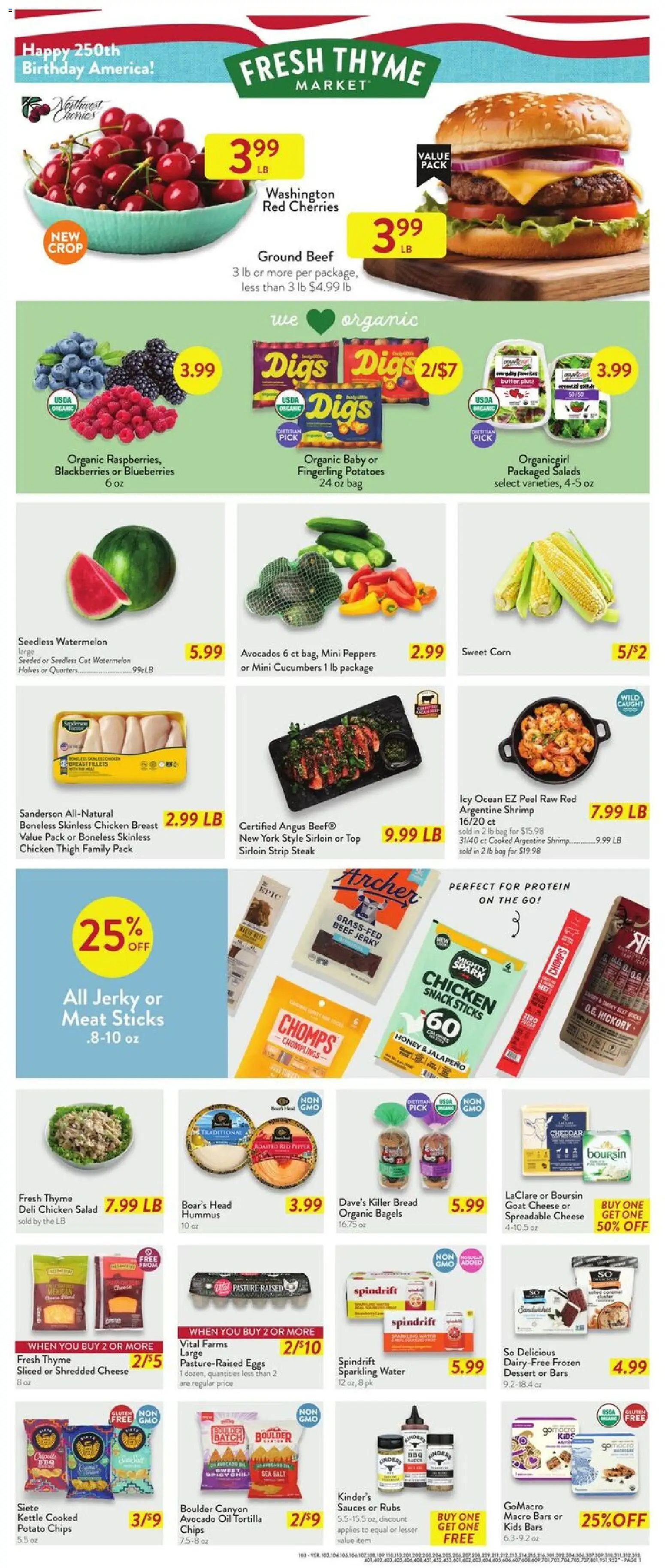 Fresh Thyme Weekly Ad - IN - valid from 17.06.2026 | Page: 3 | Products: Bread, Avocado, Salt, Blueberries