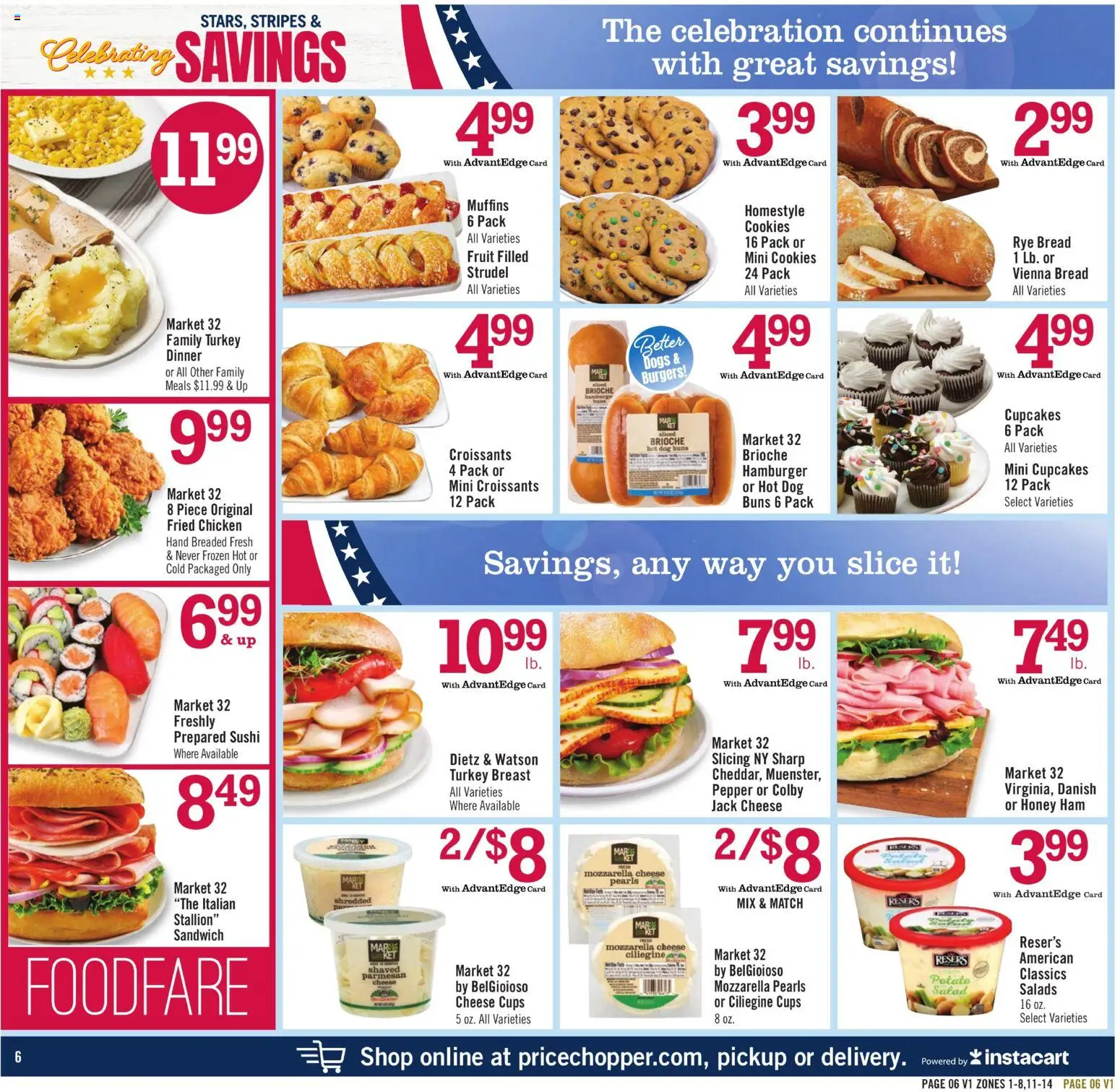 Price Chopper Weekly Ad - valid from 08/09/2026 | Page: 6 | Products: Turkey, Cookies, Pepper, Croissants