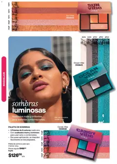 Vista previa de AVON campaña 12 2026, nuevo folleto de la tienda, válido en México a partir del 20/08/2026 | Página: 50 | Productos: Paleta, Glitter, Mate, Maquillaje