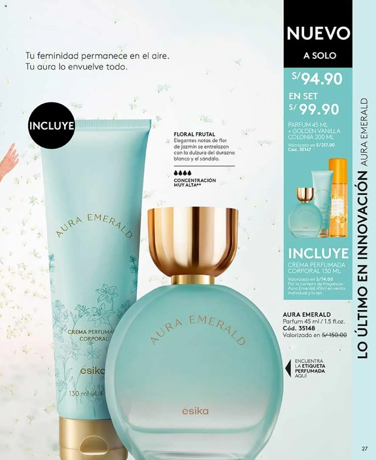 Catálogo Ésika válido desde 02/08/2026 | Página: 27 | Productos: Crema, Dulzura, Fragancia