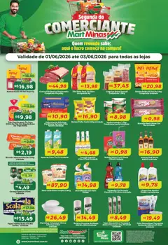 Mart Minas ofertas Segunda do Comerciante - Pré-Visualização do folheto da loja Mart Minas, válido de 01.06.2026