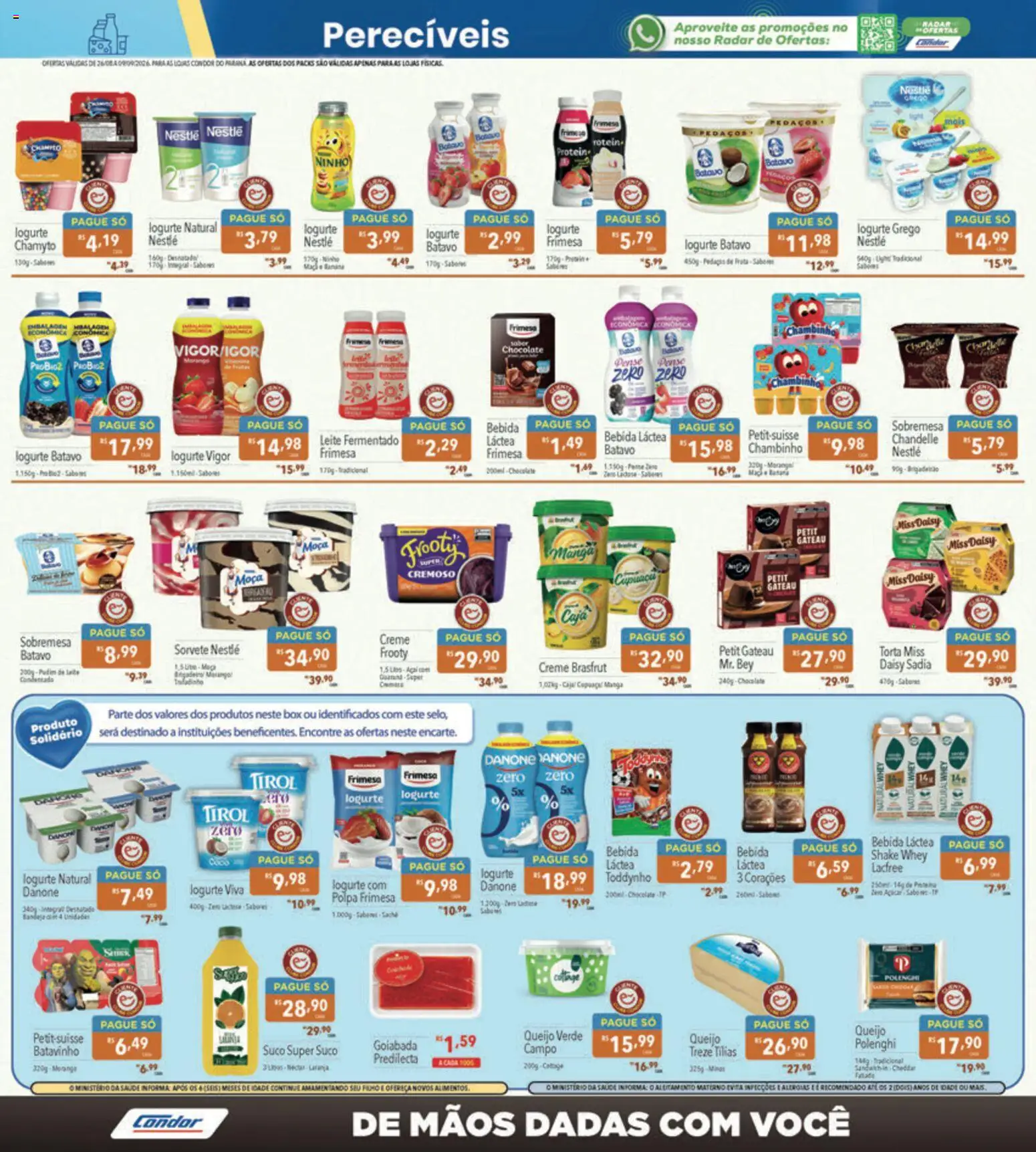 Supermercados Condor Folheto - válido de 26/08/2026 | Página: 11 | Produtos: Chocolate, Suco, Bebida, Goiabada