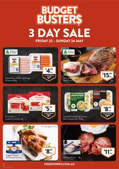 Preview of Foodworks catalogue  - valid from 20.05.2026 | Page: 2 | Products: Bacon, Honey, Beef, Spinach
