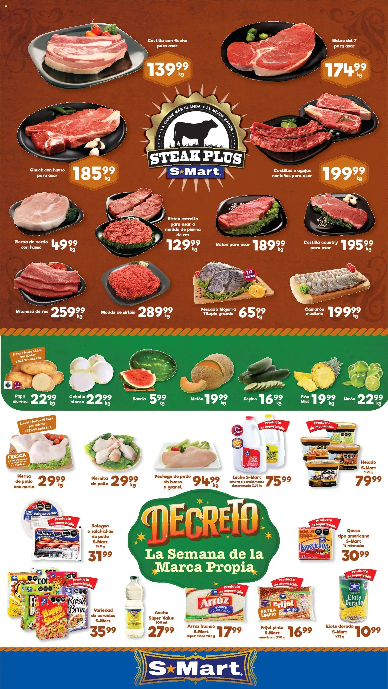 Nuevas ofertas de S-Mart válidas en toda la República Mexicana desde el 26/06/2026. ¡Encuentra las mejores ofertas en S-Mart folleto Reynosa! | Página: 1 | Productos: Papa, Leche, Res, Helado