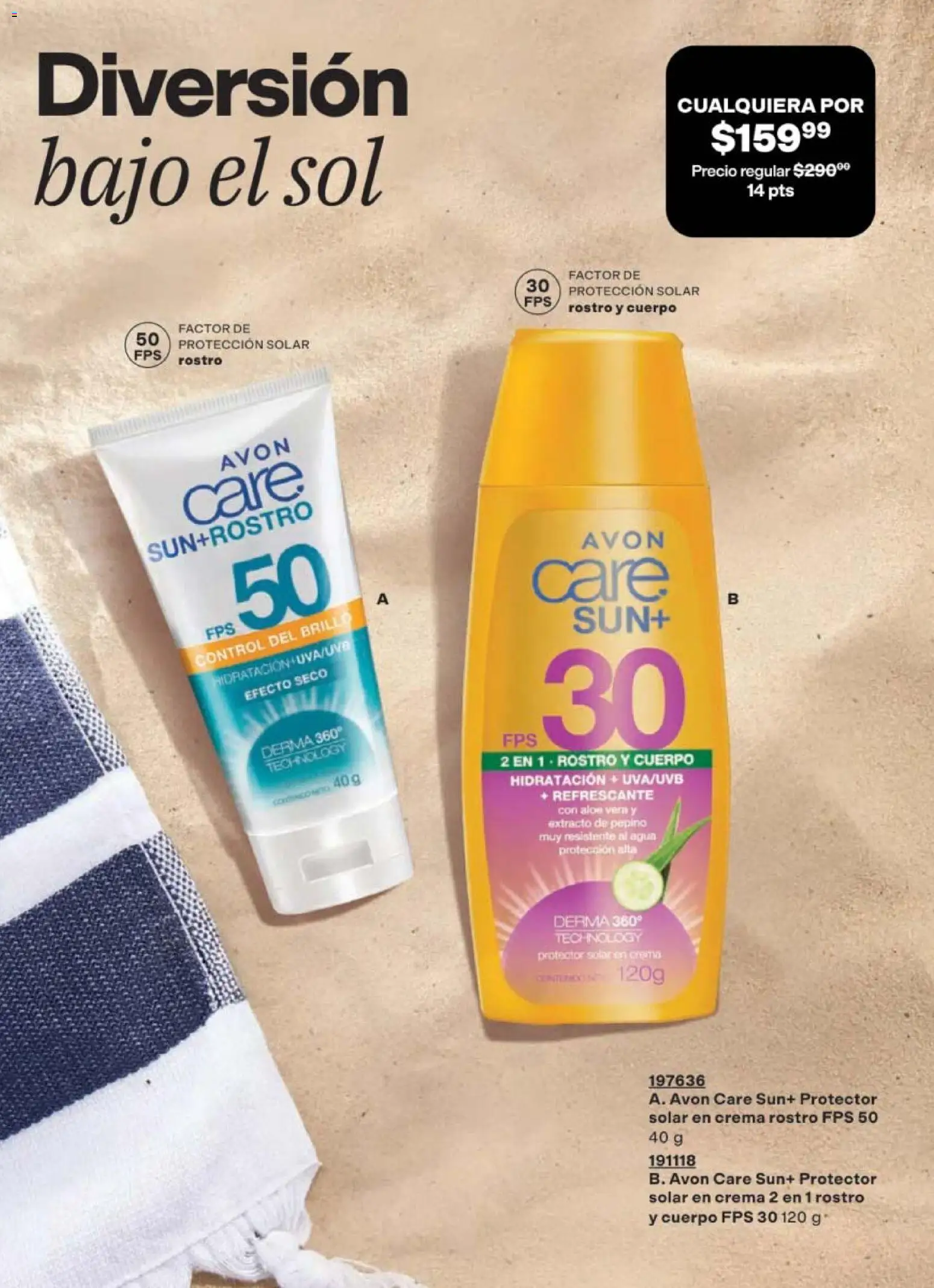 Nuevas ofertas de AVON válidas en toda la República Mexicana desde el 02.04.2026. ¡Encuentra las mejores ofertas en AVON campaña 6 2026! | Página: 183 | Productos: Crema, Agua, Brillo, Protector solar