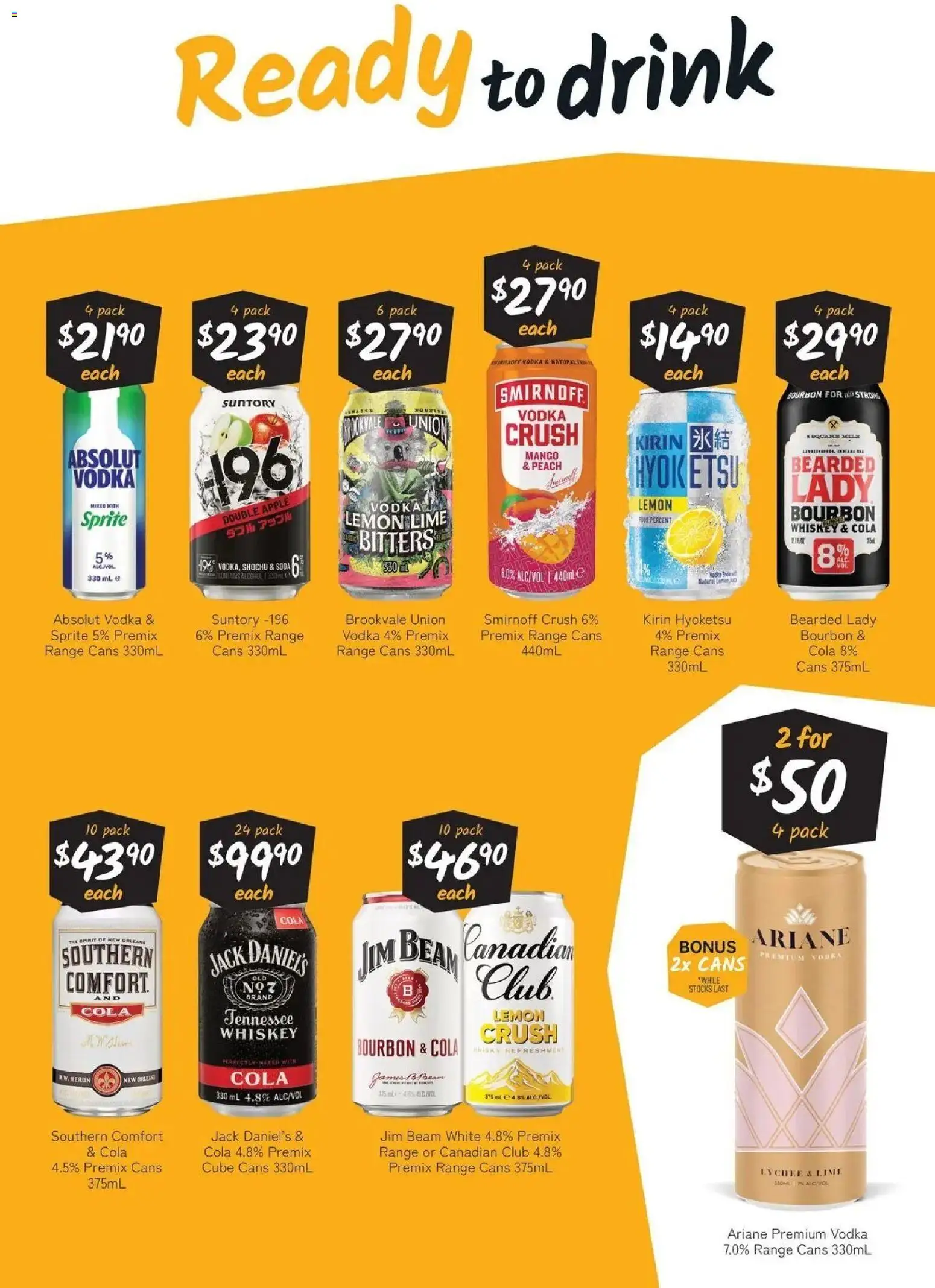 Cellarbrations catalogue - valid from 10/08/2026 | Page: 4 | Products: Bourbon, Vodka, Lemon, Mango