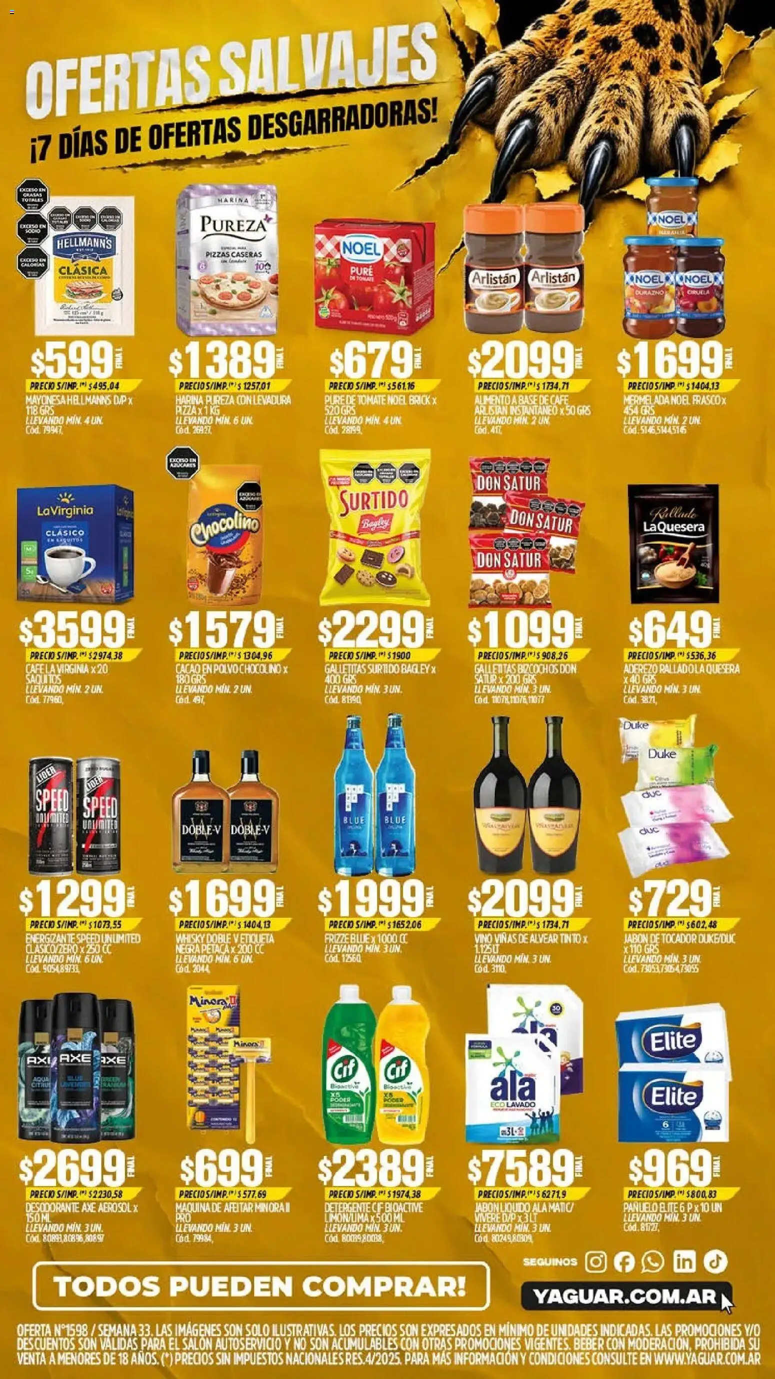 Yaguar - Oferta Semanal Chaco │ válido desde el 10/08/2026 | Página: 2 | Productos: Durazno, Aderezo, Desodorante, Mermelada