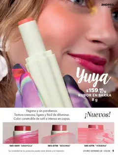 Vista previa de Andrea catálogo Beauty, nuevo folleto de la tienda, válido en México a partir del 23/08/2026 | Página: 5 | Productos: Amapola, Barra, Rubor