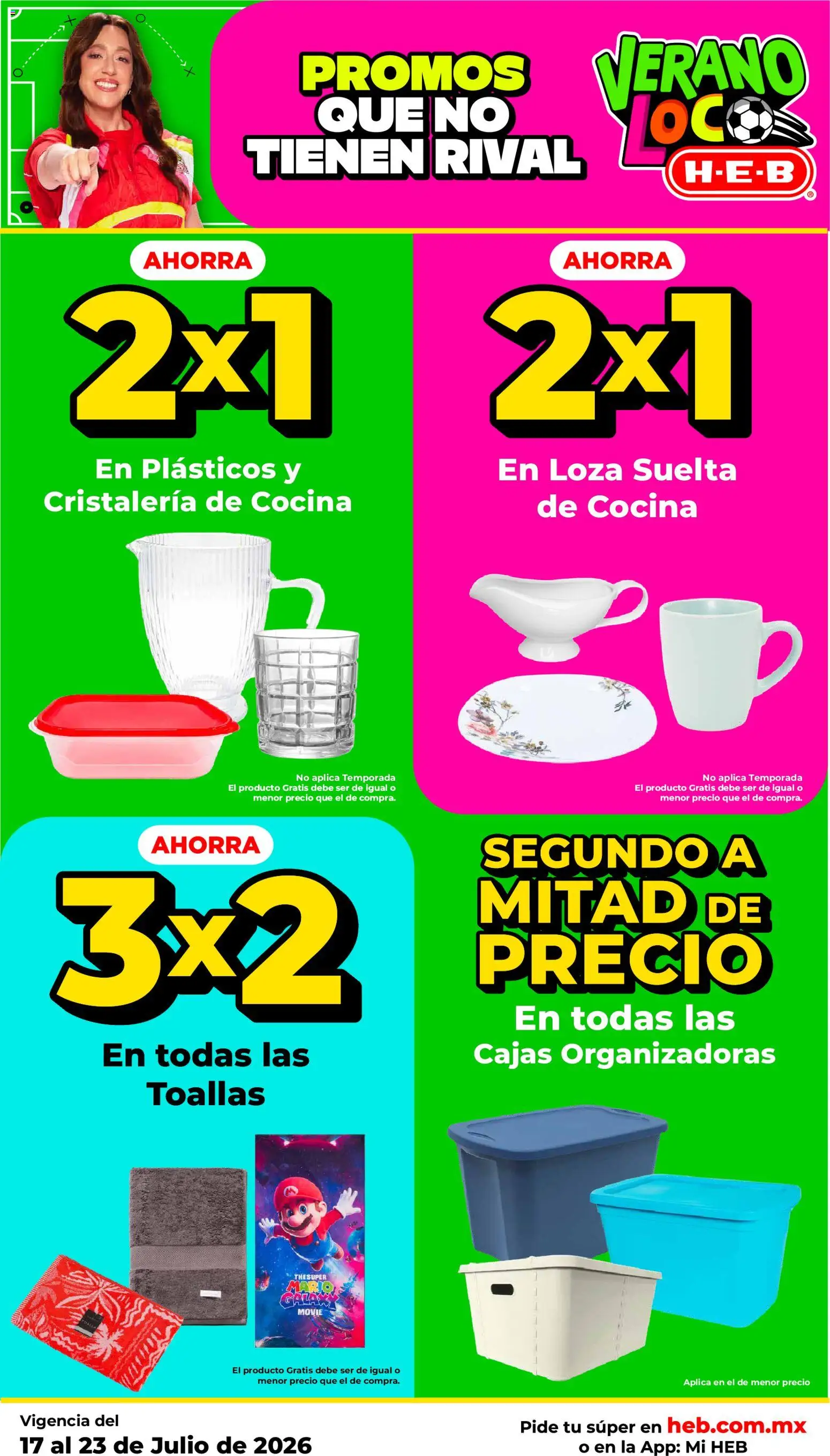 Nuevas ofertas de H-E-B válidas en toda la República Mexicana desde el 17/07/2026. ¡Encuentra las mejores ofertas en H-E-B folleto! | Página: 15 | Productos: Cocina, Toallas