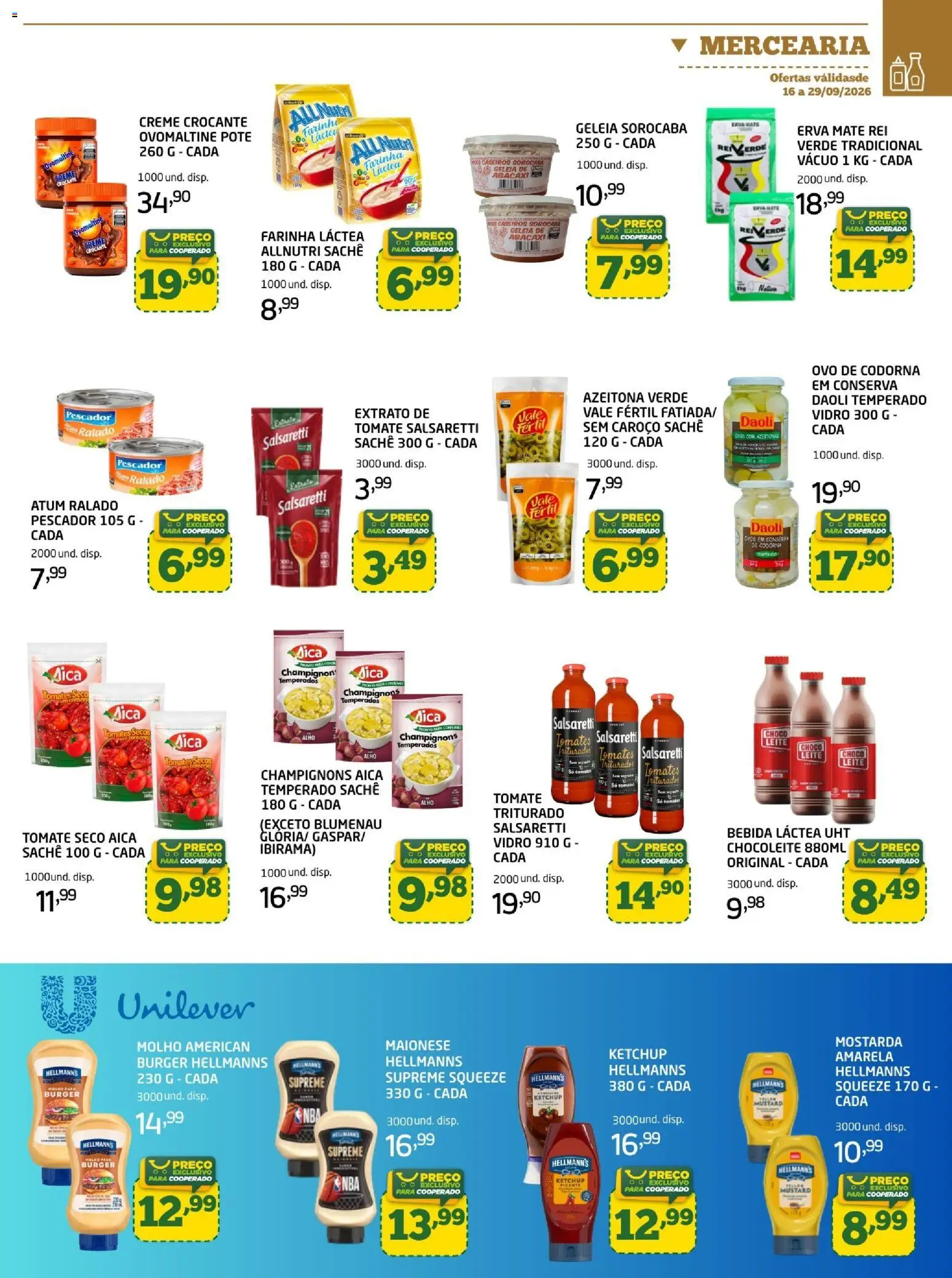 Cooper Folheto - válido de 16/09/2026 | Página: 9 | Produtos: Ovos, Geleia, Maionese, Atum