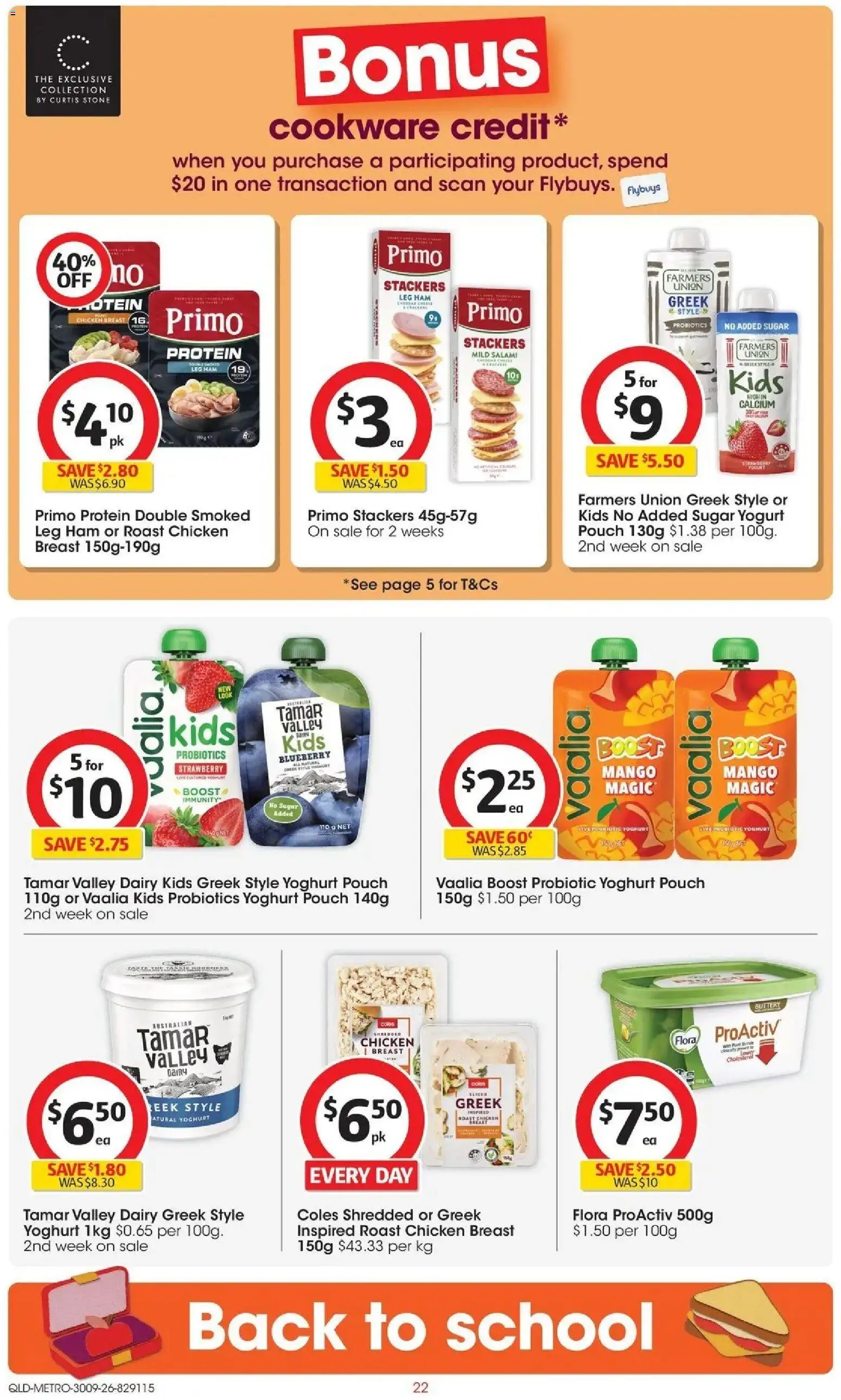 Coles catalogue - valid from 30/09/2026 | Page: 22 | Products: Yoghurt, Salami, Chicken breast, Roast