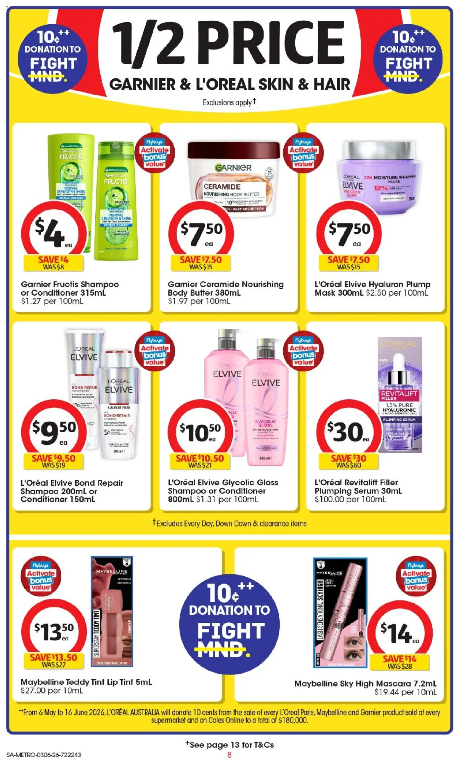 Coles catalogue - valid from 03.06.2026 | Page: 8 | Products: Shampoo, Conditioner, Mask, Lip tint