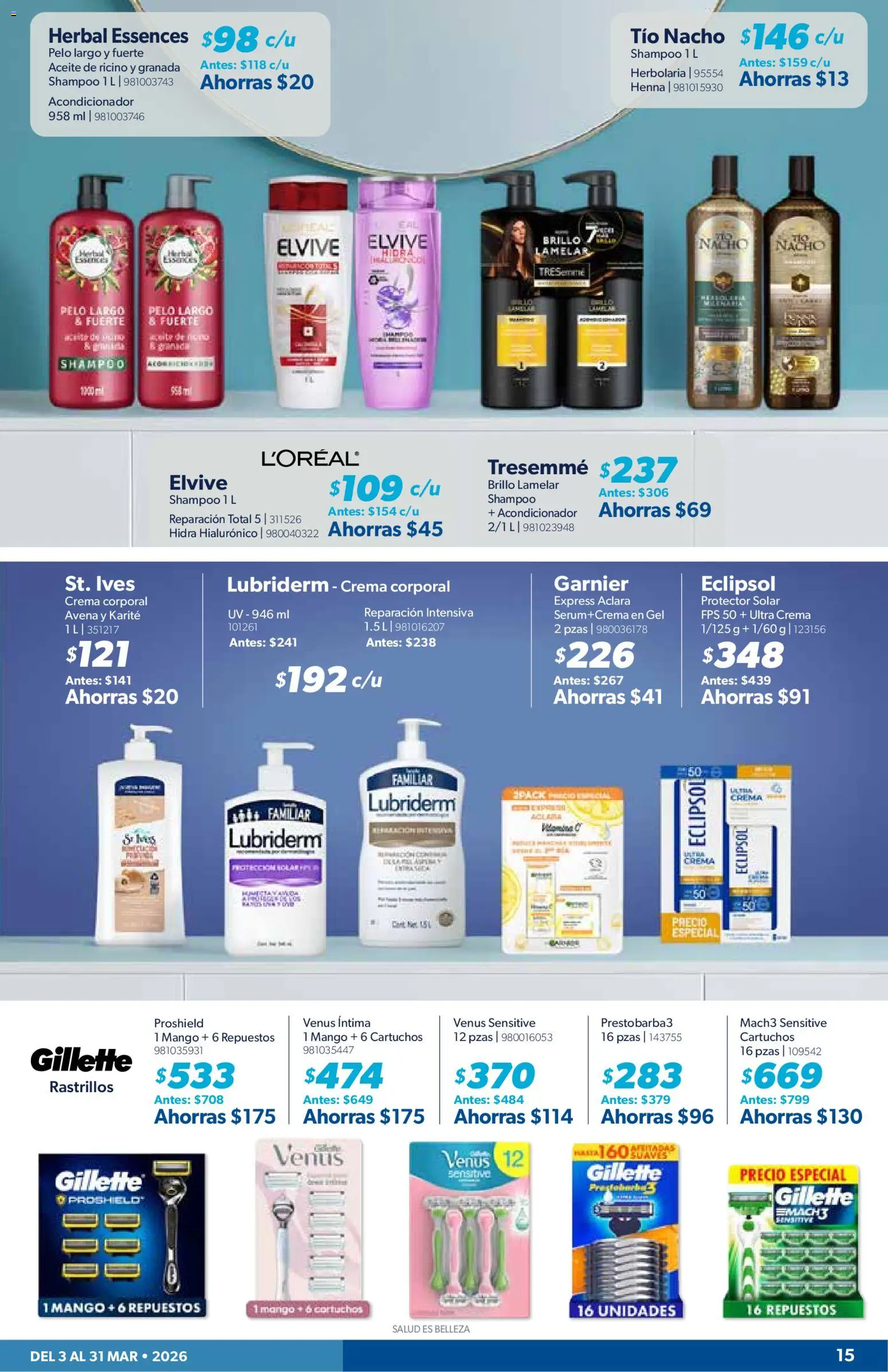 Nuevas ofertas de Sam's Club válidas en toda la República Mexicana desde el 03/03/2026. ¡Encuentra las mejores ofertas en Sam's Club catálogo! | Página: 15 | Productos: Mango, Granada, Shampoo, Acondicionador