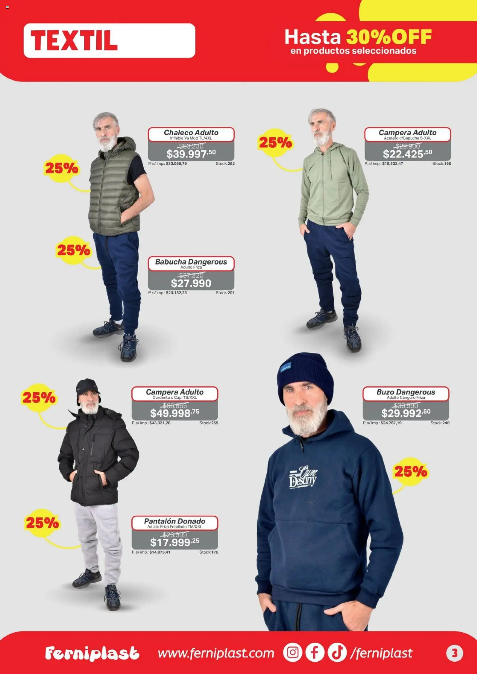 Ferniplast catálogo │ válido desde el 11.06.2026 | Página: 3 | Productos: Buzo, Campera, Babucha, Chaleco