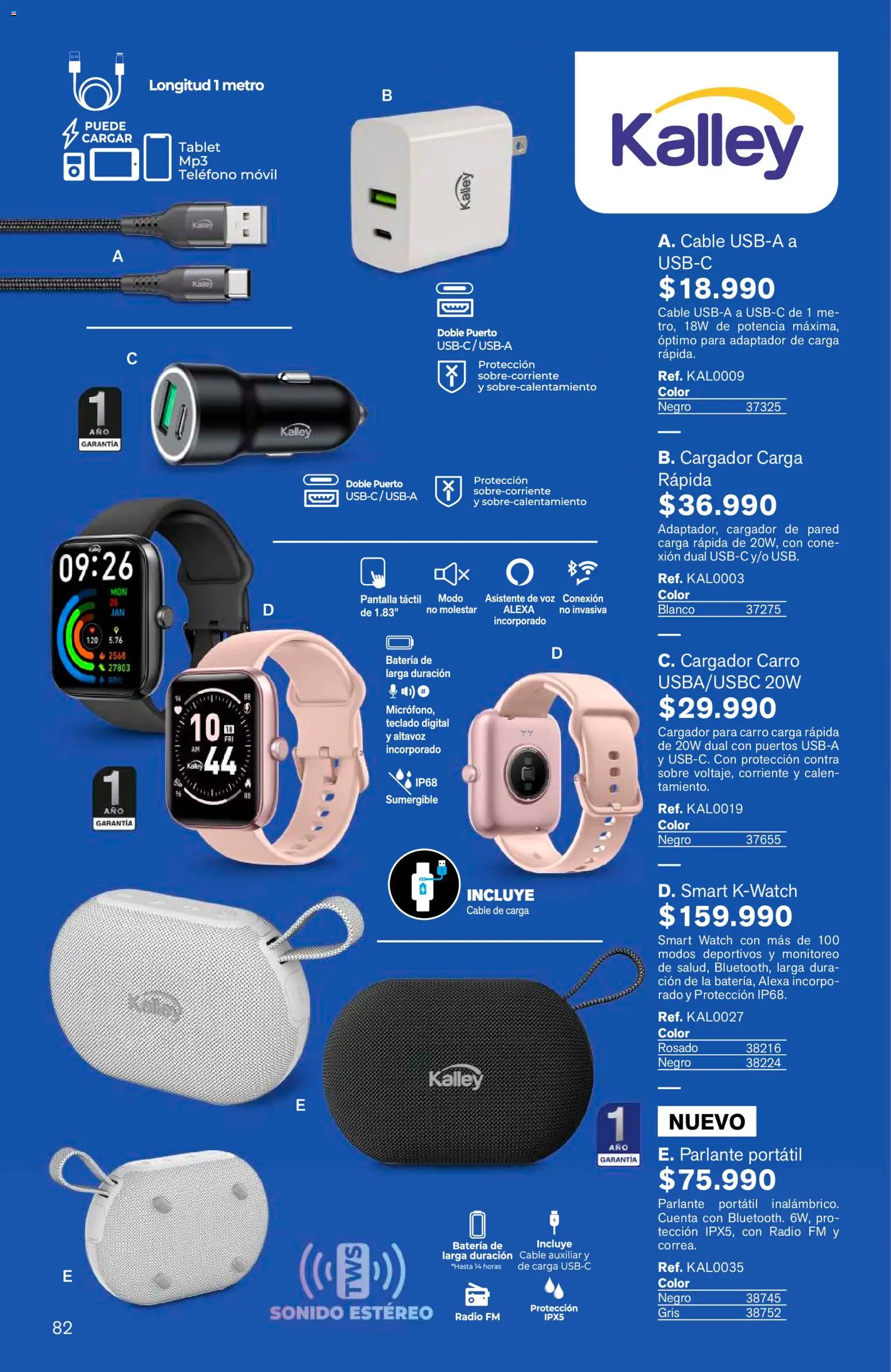 Leonisa revista - valida desde el 25/06/2026 | Página: 82 | Productos: Teclado, Adaptador, Cargador, Parlante