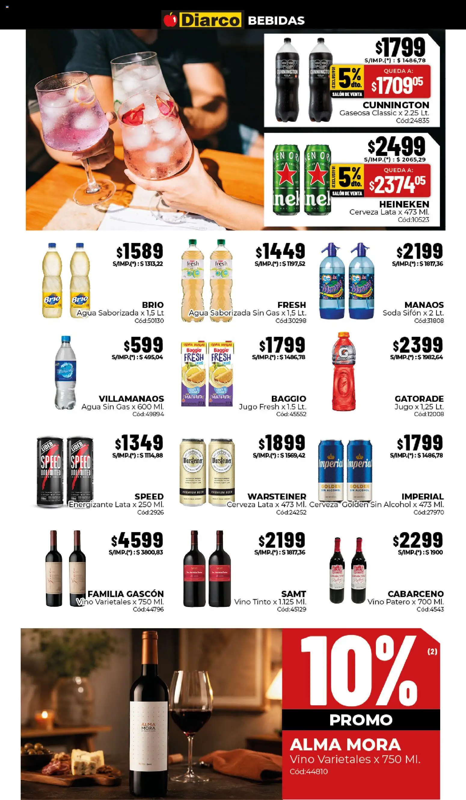 Diarco - Ofertas Interior │ válido desde el 13/07/2026 | Página: 7 | Productos: Gaseosa, Agua, Cerveza, Agua saborizada
