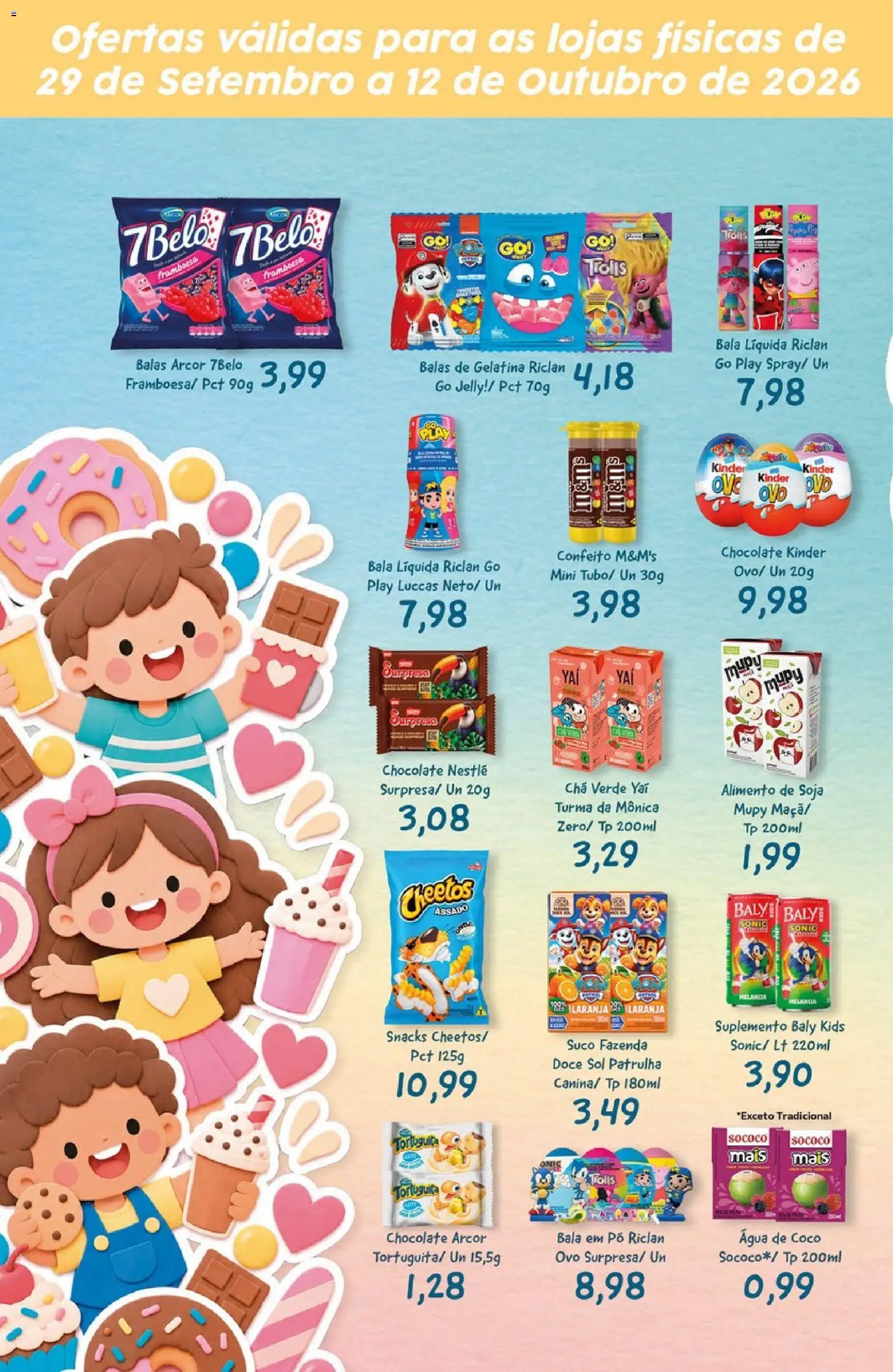 Tauste Folheto - válido de 29/09/2026 | Página: 6 | Produtos: Balas, Pó, Água de coco, Soja