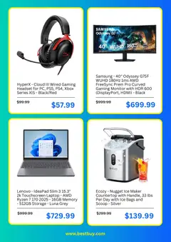 Preview of Best Buy weekly ads valid from 10/01/2026 | Page: 4 | Products: Monitor, Ice Maker, Xbox, Headset