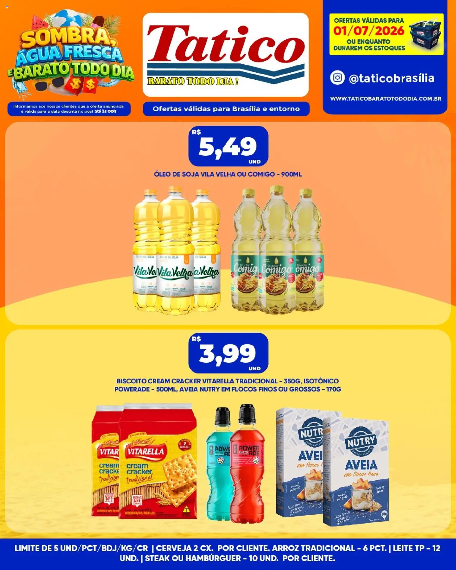 Tatico Folheto - válido de 02/07/2026 | Página: 33 | Produtos: Cerveja, Arroz, Hambúrguer, Soja