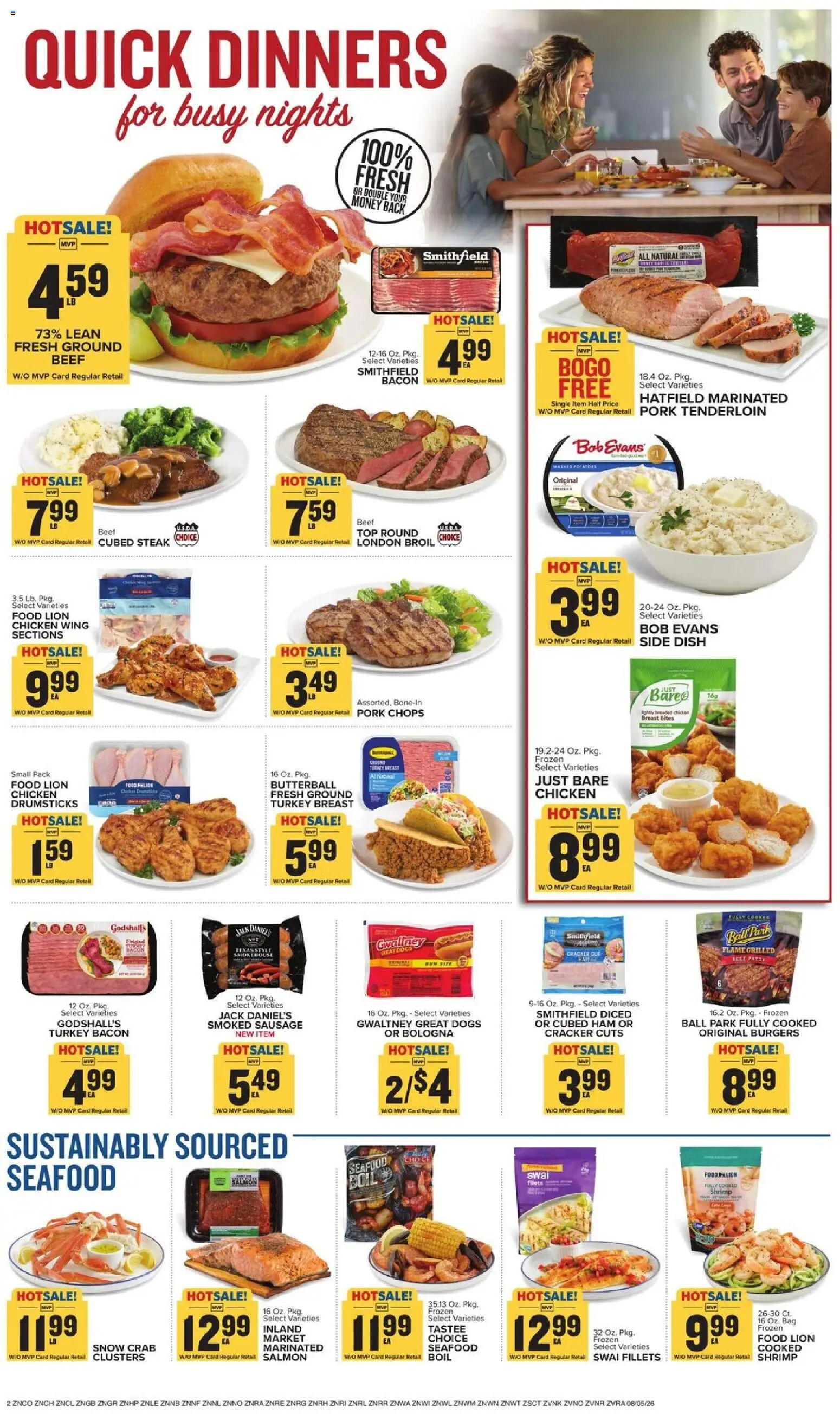 Food Lion Weekly Ad - valid from 08/05/2026 | Page: 4 | Products: Ham, Seafood, Sausage, Bag